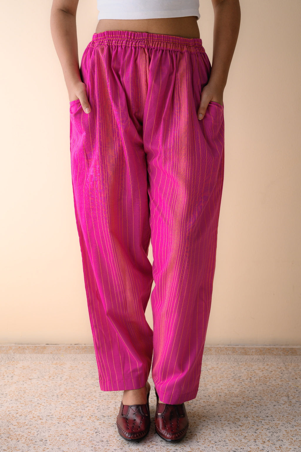 Set of 2- Inara Pink South Cotton Kurta & Pants Set