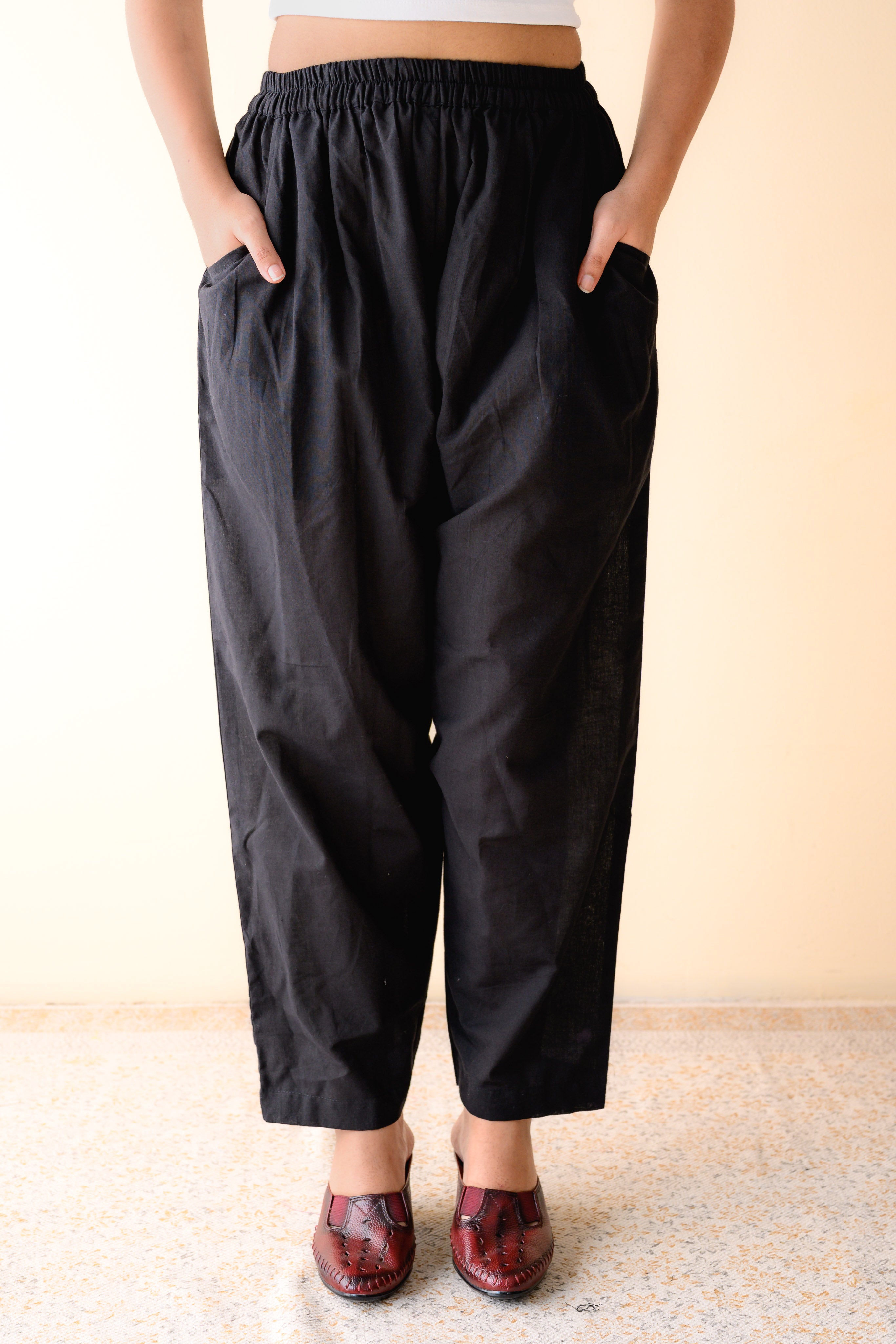 Set of 2- Inara Black South Cotton Kurta & Pants Set