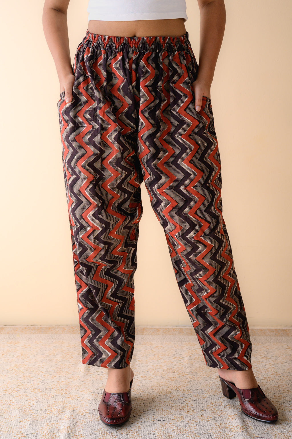 Set of 2- Zohra Black Dabu Cotton Kurta & Pants Set