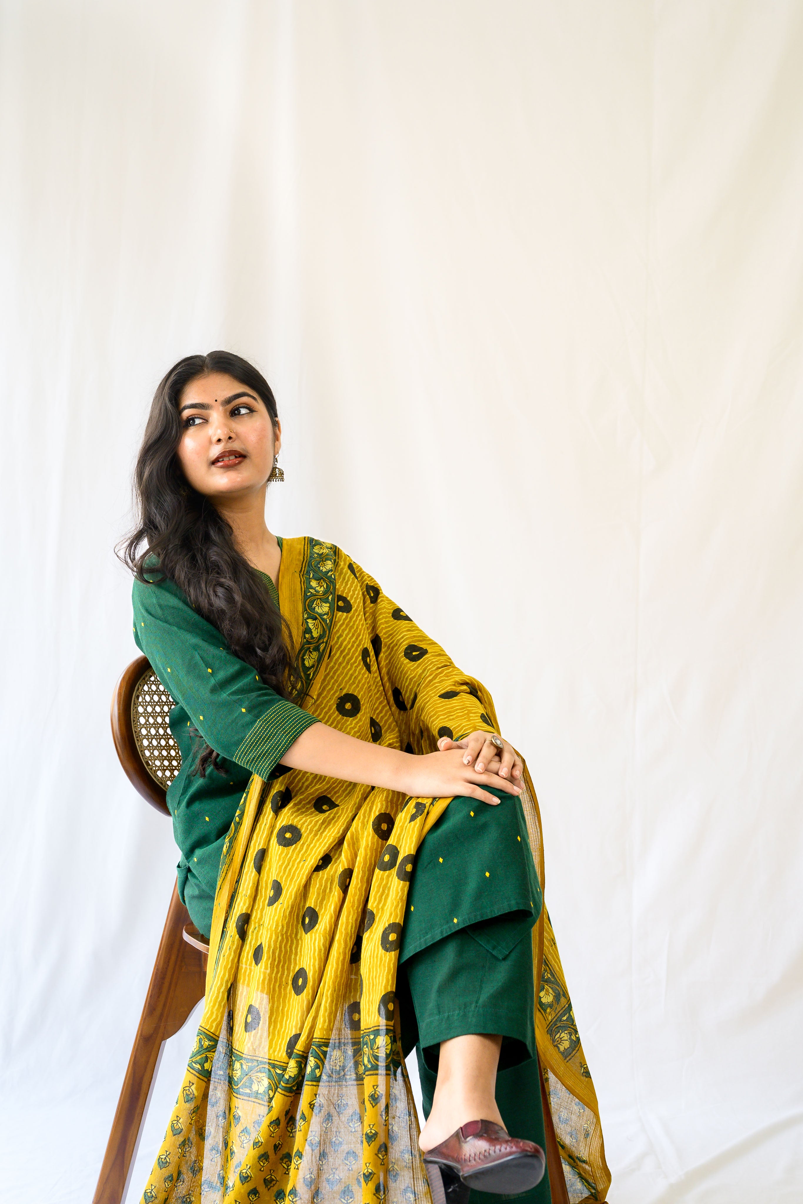 Set of 2- Kadali South Cotton Kurta & Pants Set