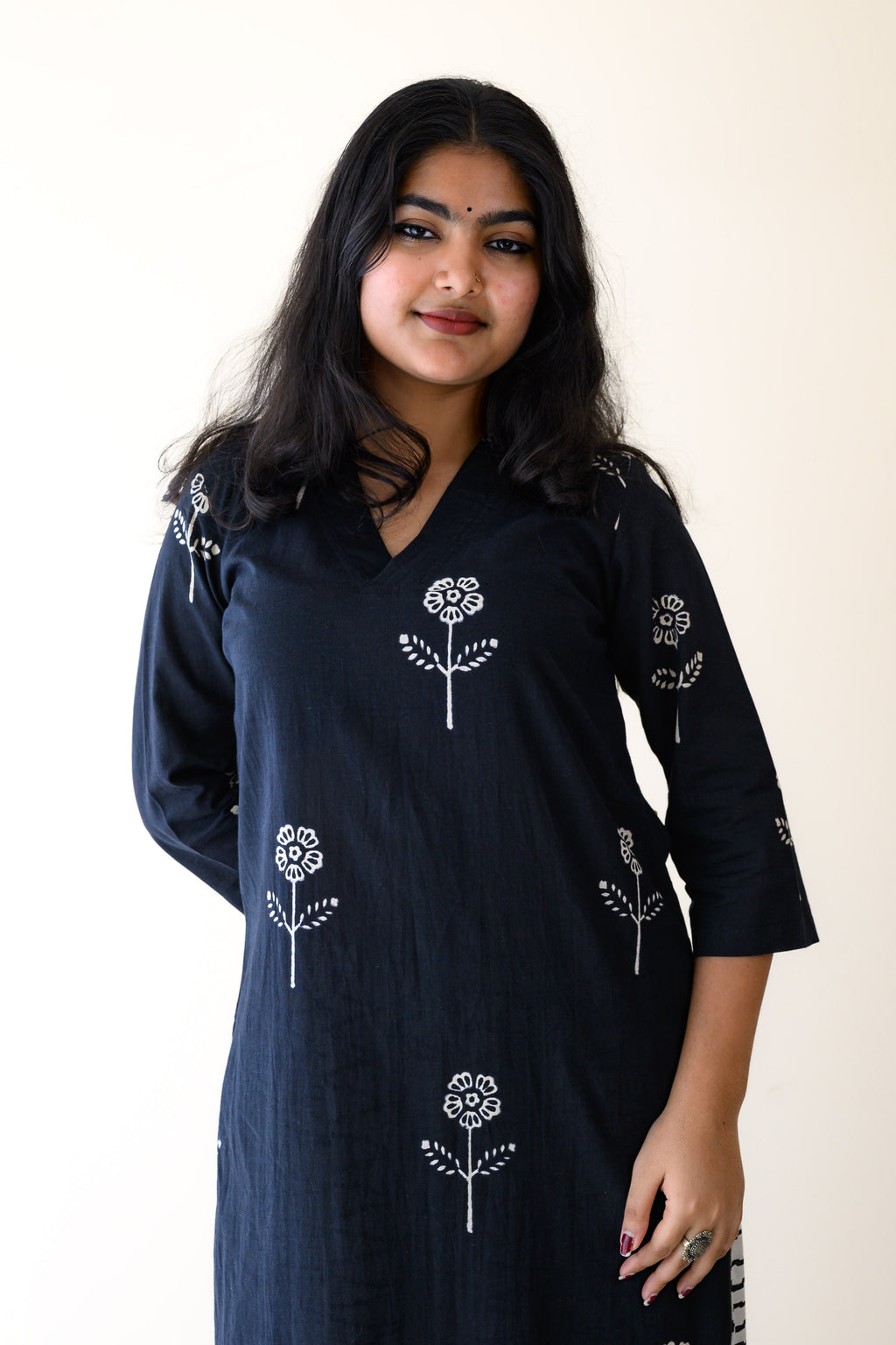 Set of 2-Mahelia Dabu Cotton Kurta & Pants Set