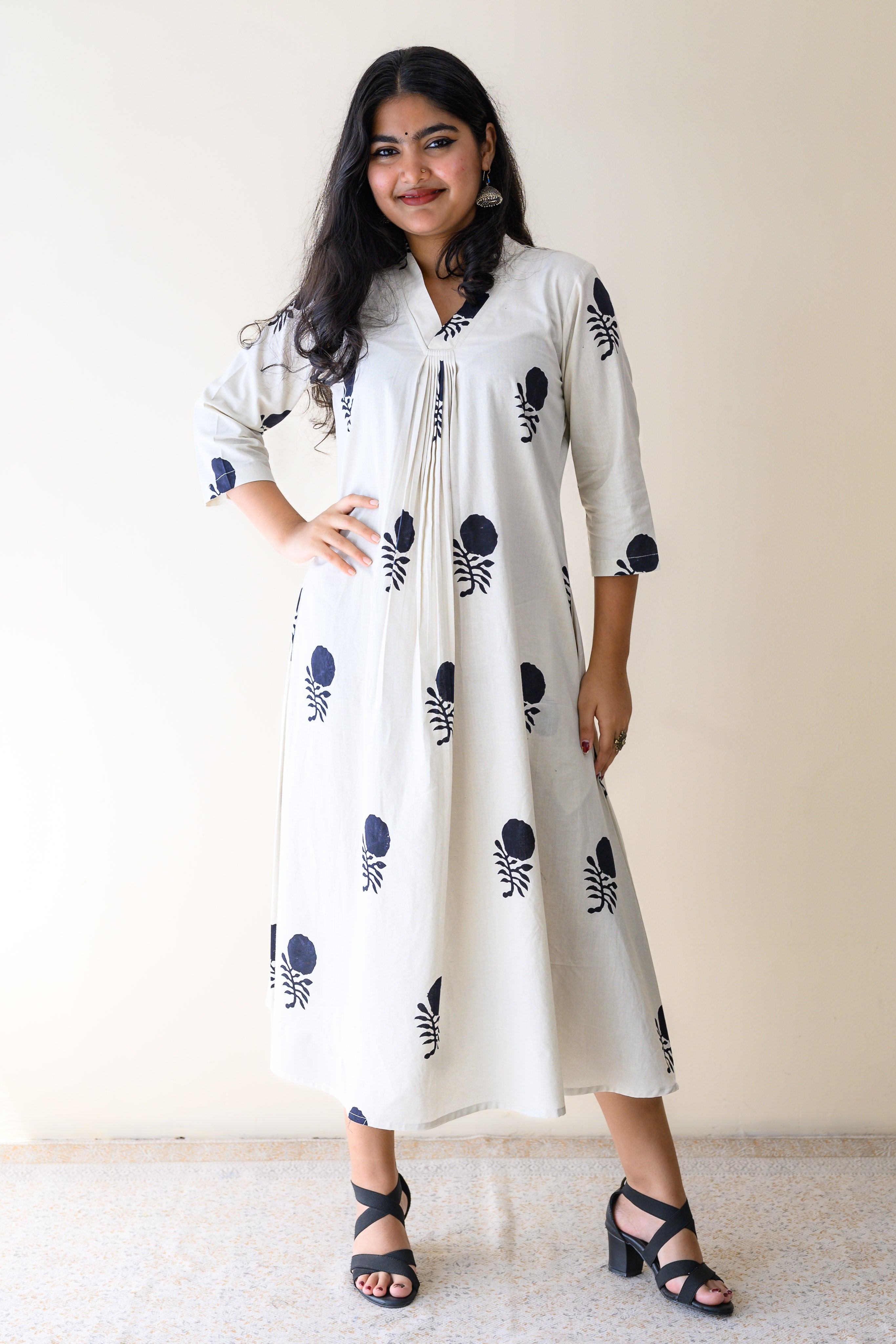 Raaheli Handblock Cotton Dress