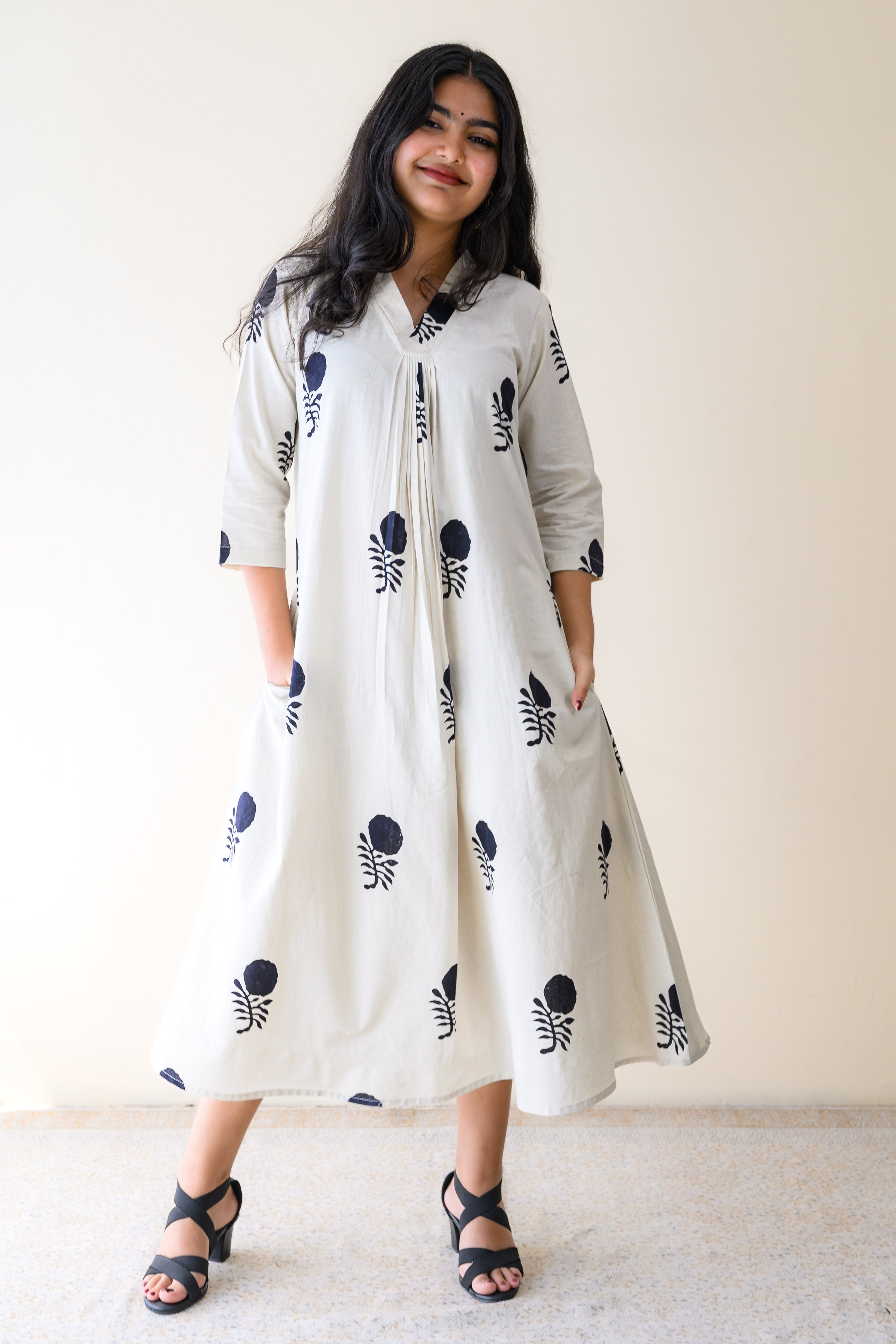 Raaheli Handblock Cotton Dress