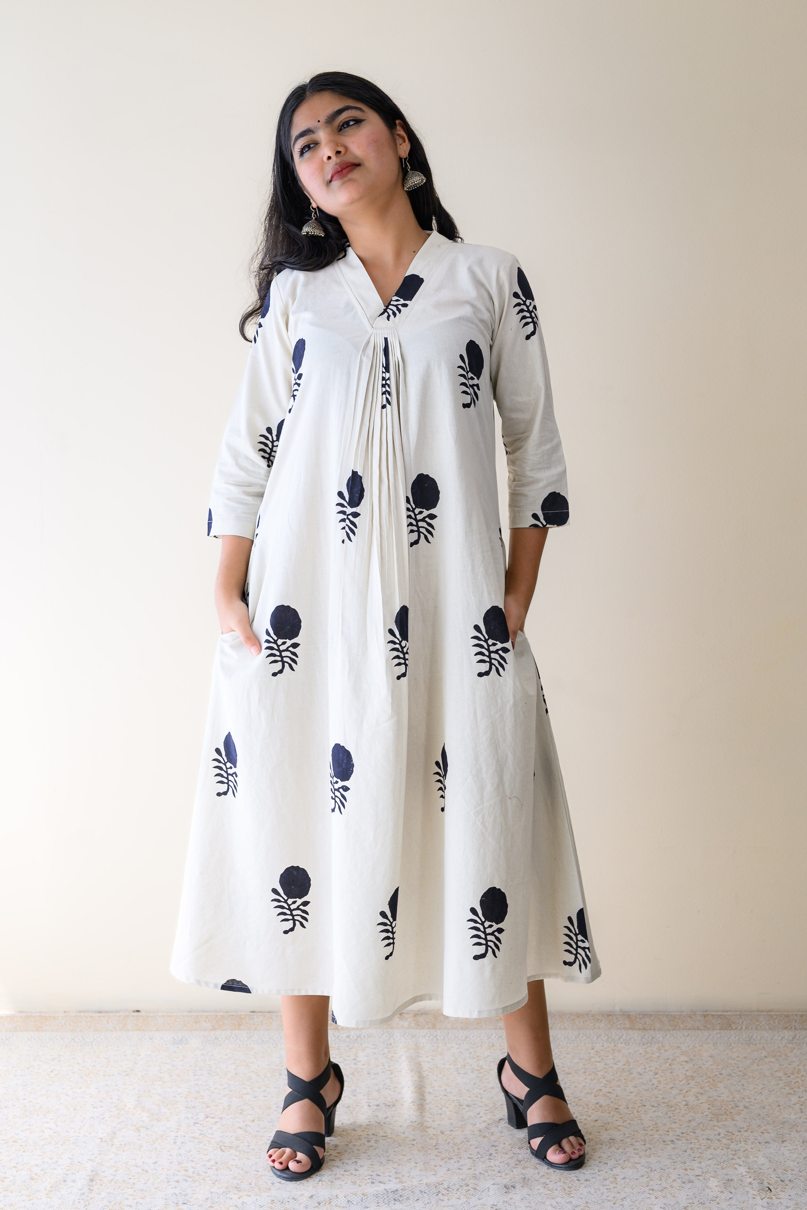Raaheli Handblock Cotton Dress