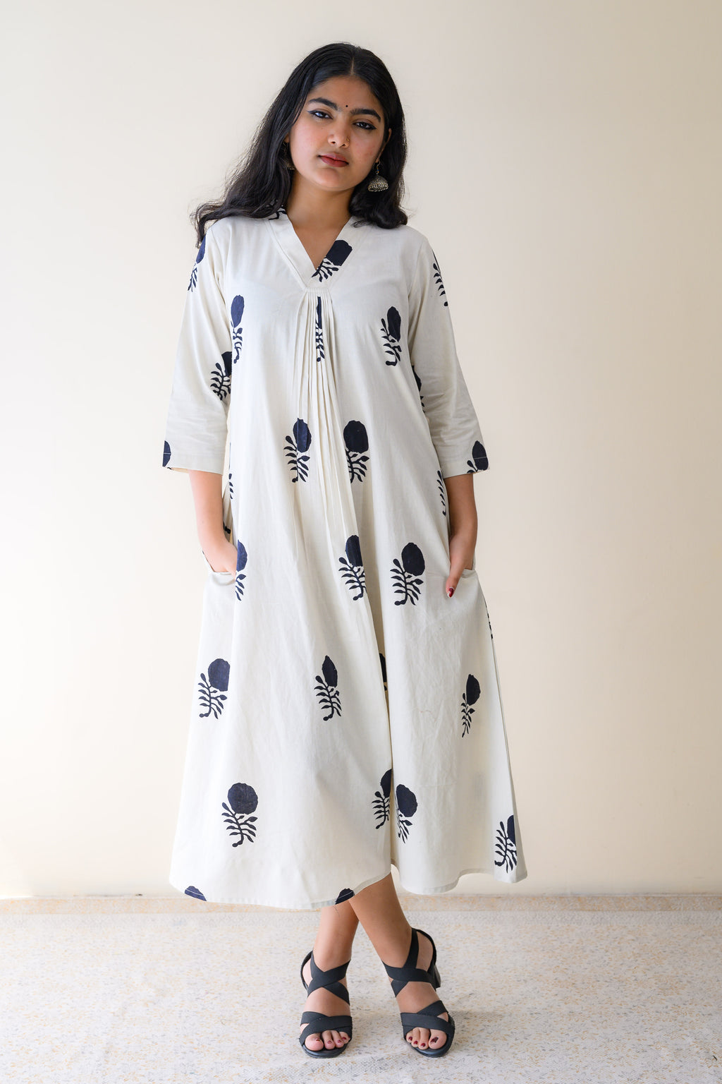 Raaheli Handblock Cotton Dress