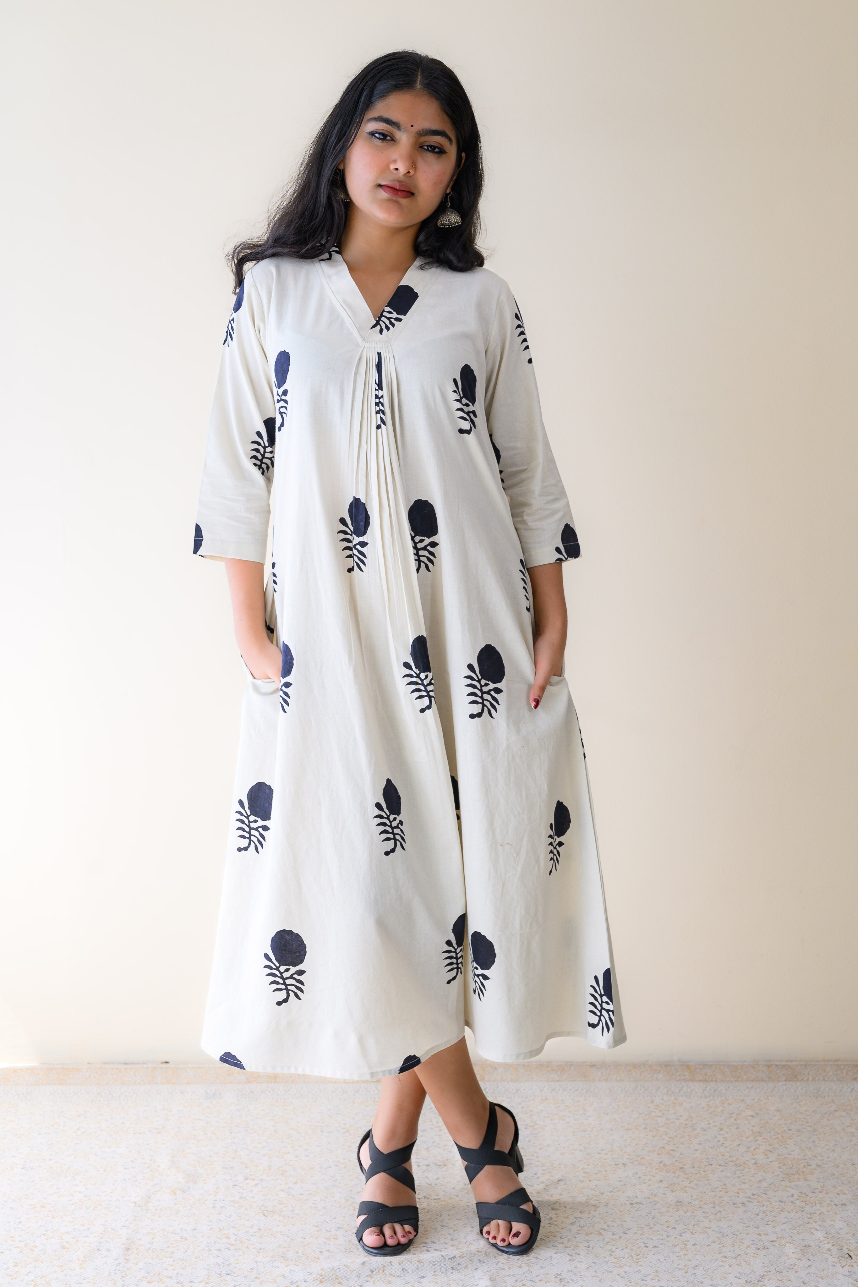 Raaheli Handblock Cotton Dress
