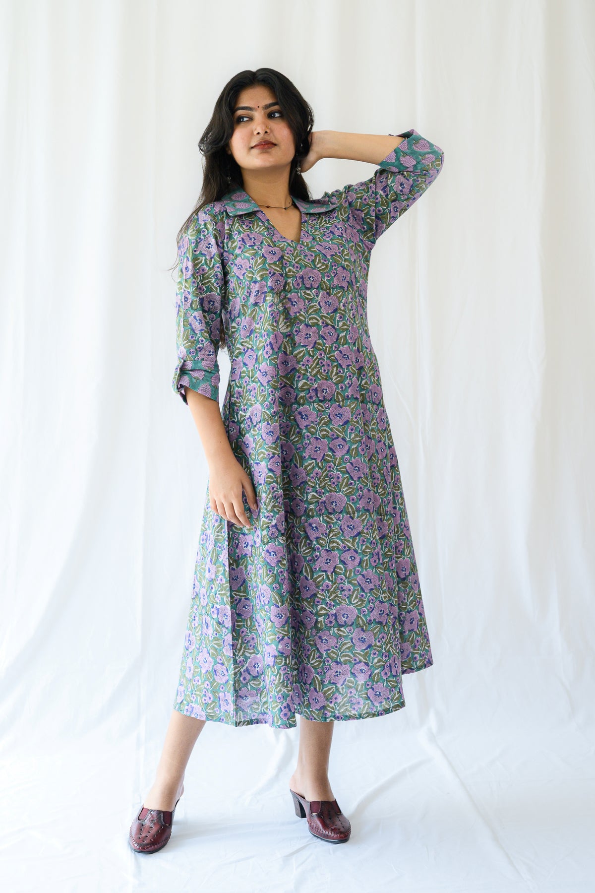 Rita Sanganeri Shirt Collar Dress