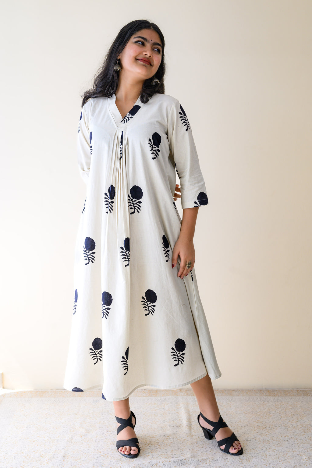 Raaheli Handblock Cotton Dress