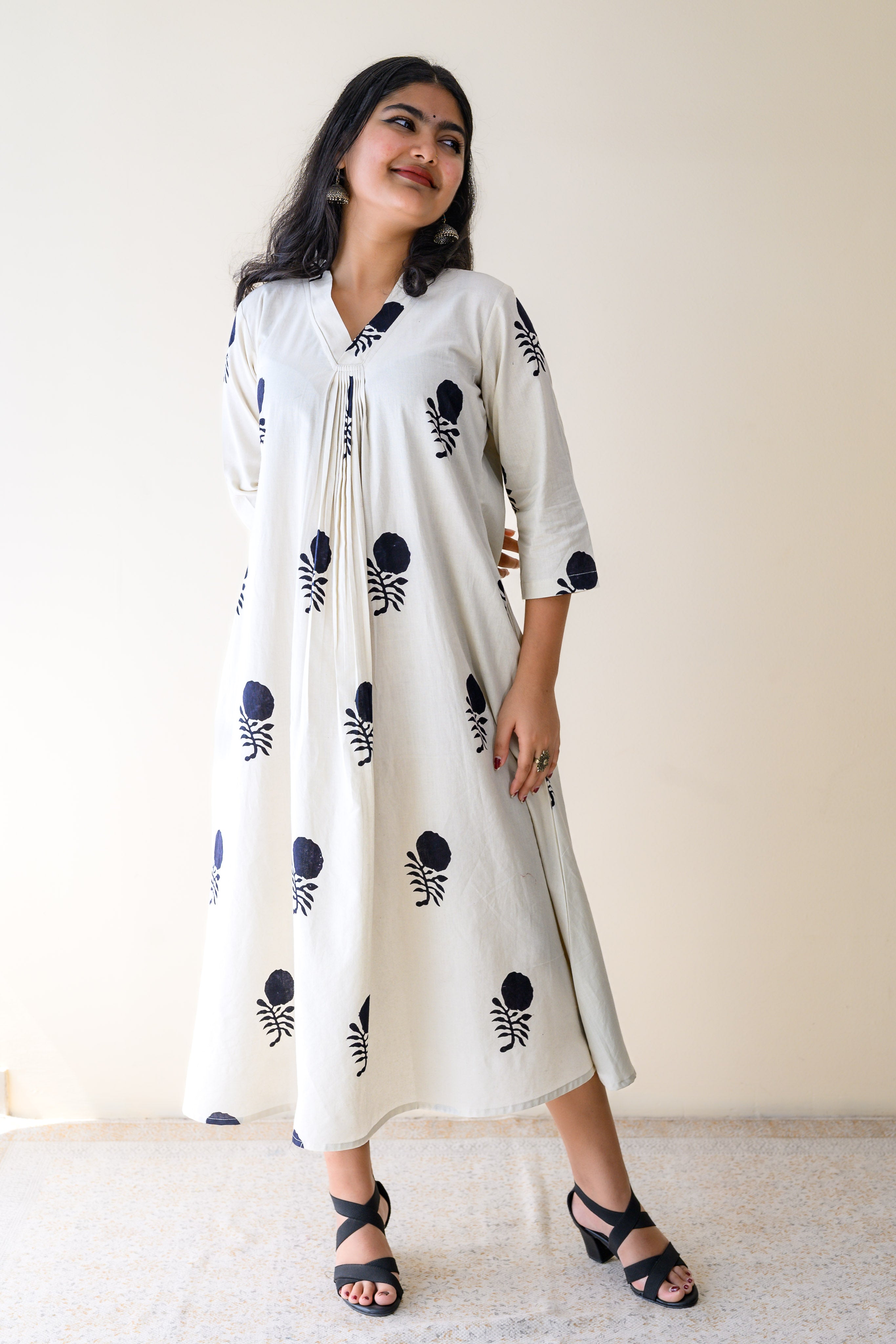Raaheli Handblock Cotton Dress