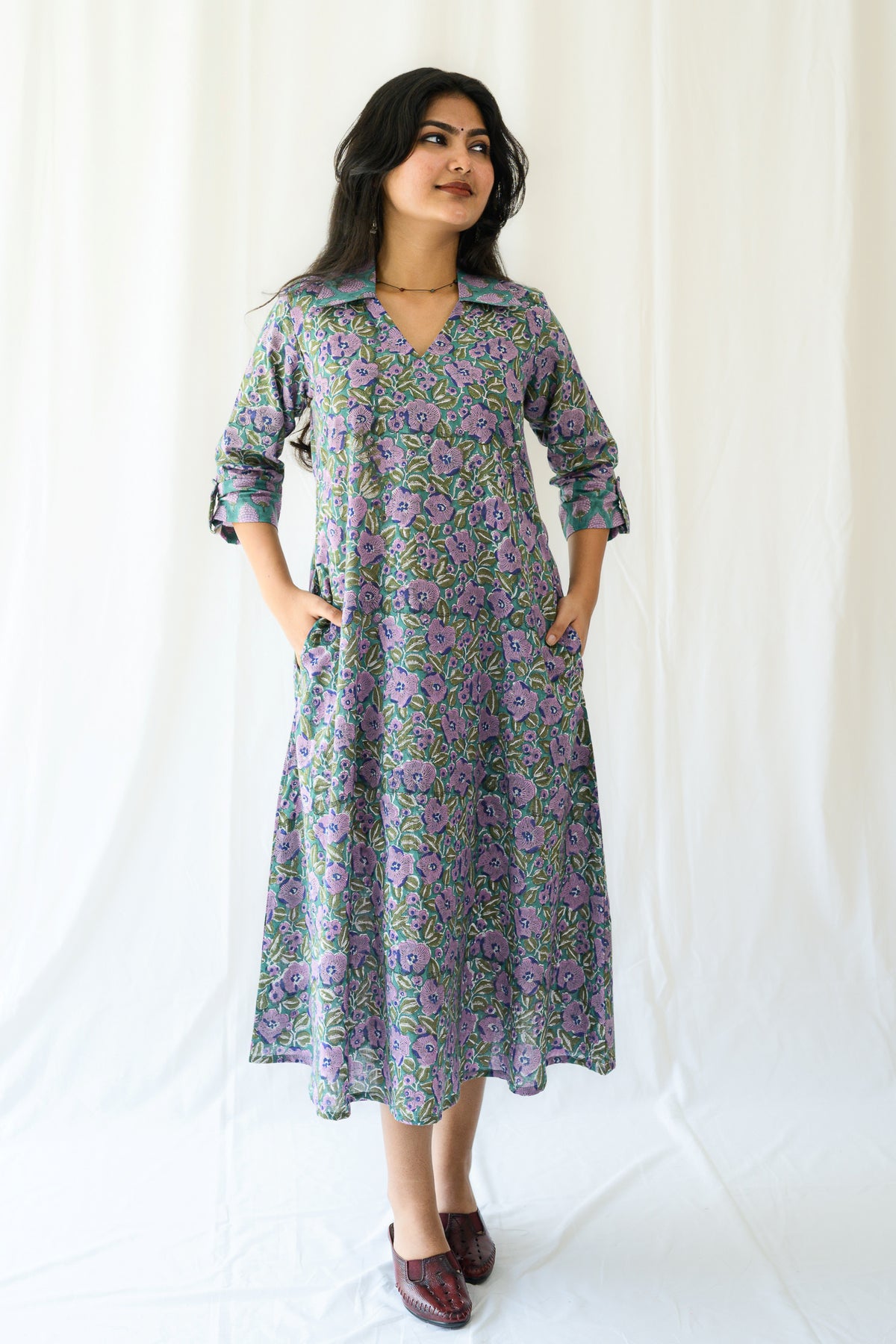 Rita Sanganeri Shirt Collar Dress