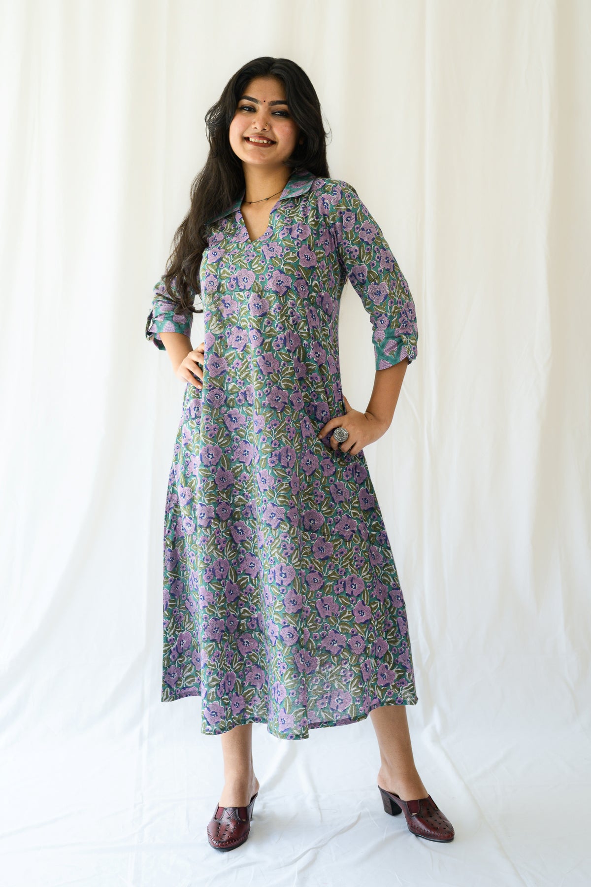 Rita Sanganeri Shirt Collar Dress