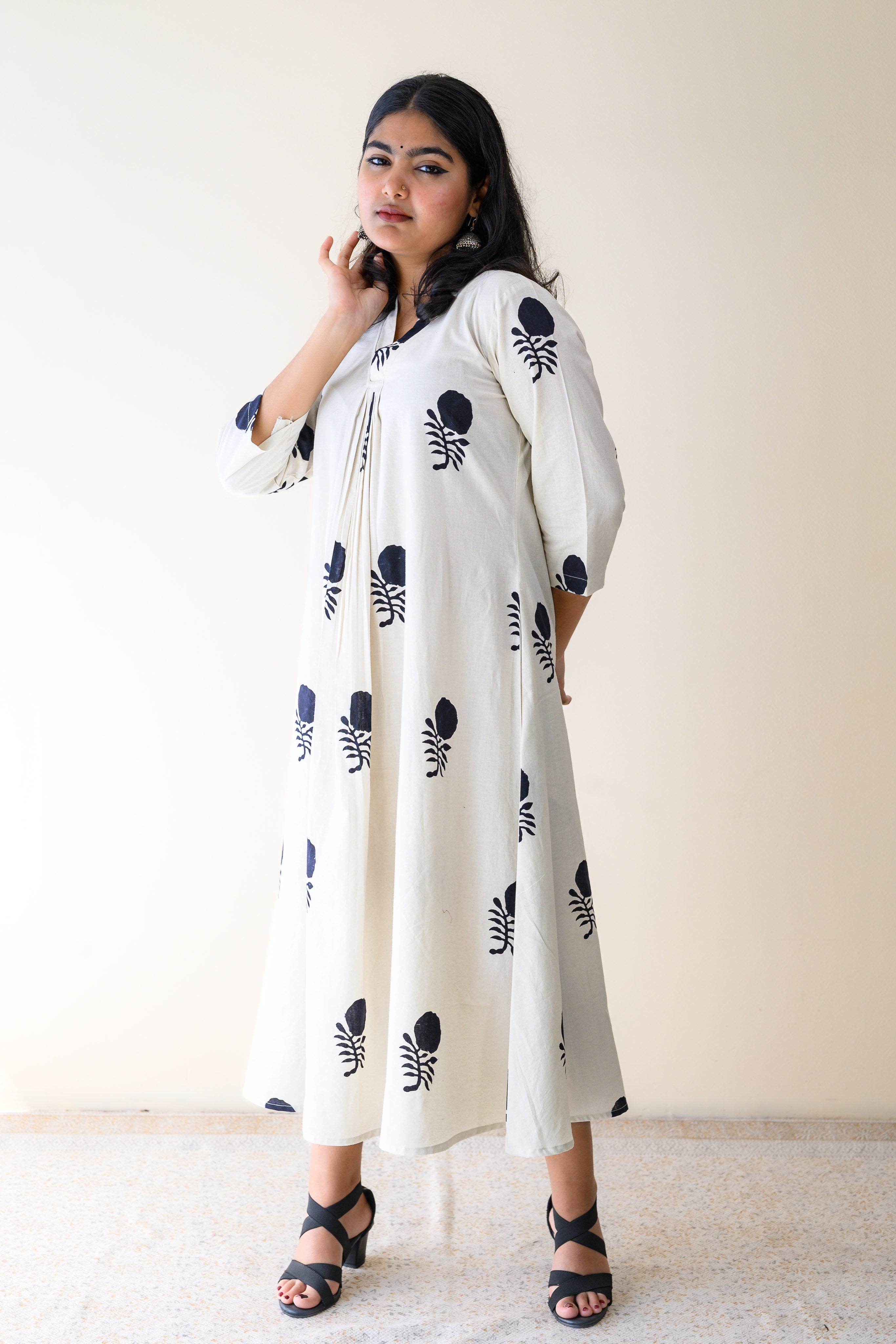 Raaheli Handblock Cotton Dress