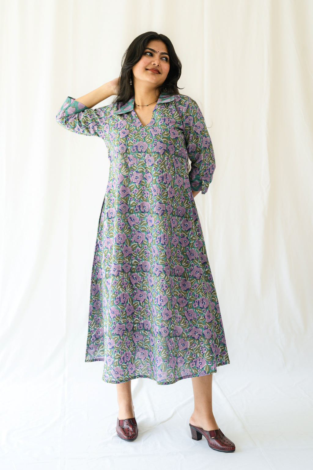 Rita Sanganeri Shirt Collar Dress