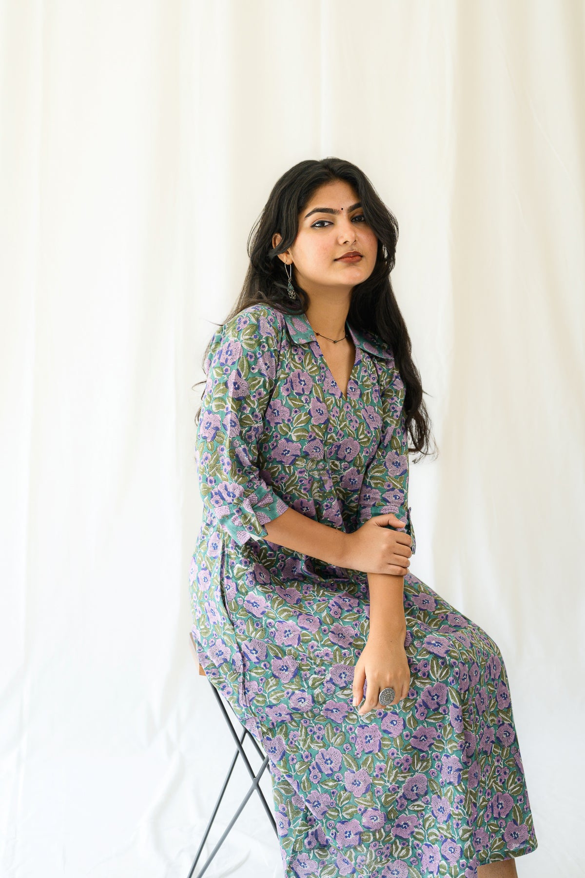 Rita Sanganeri Shirt Collar Dress