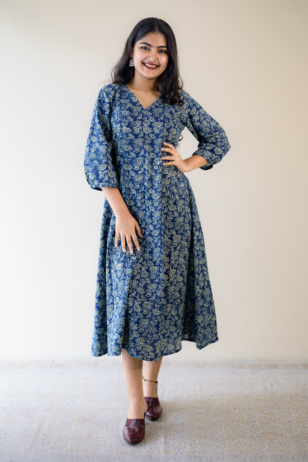 Meherika Indigo Ajrakh Dress