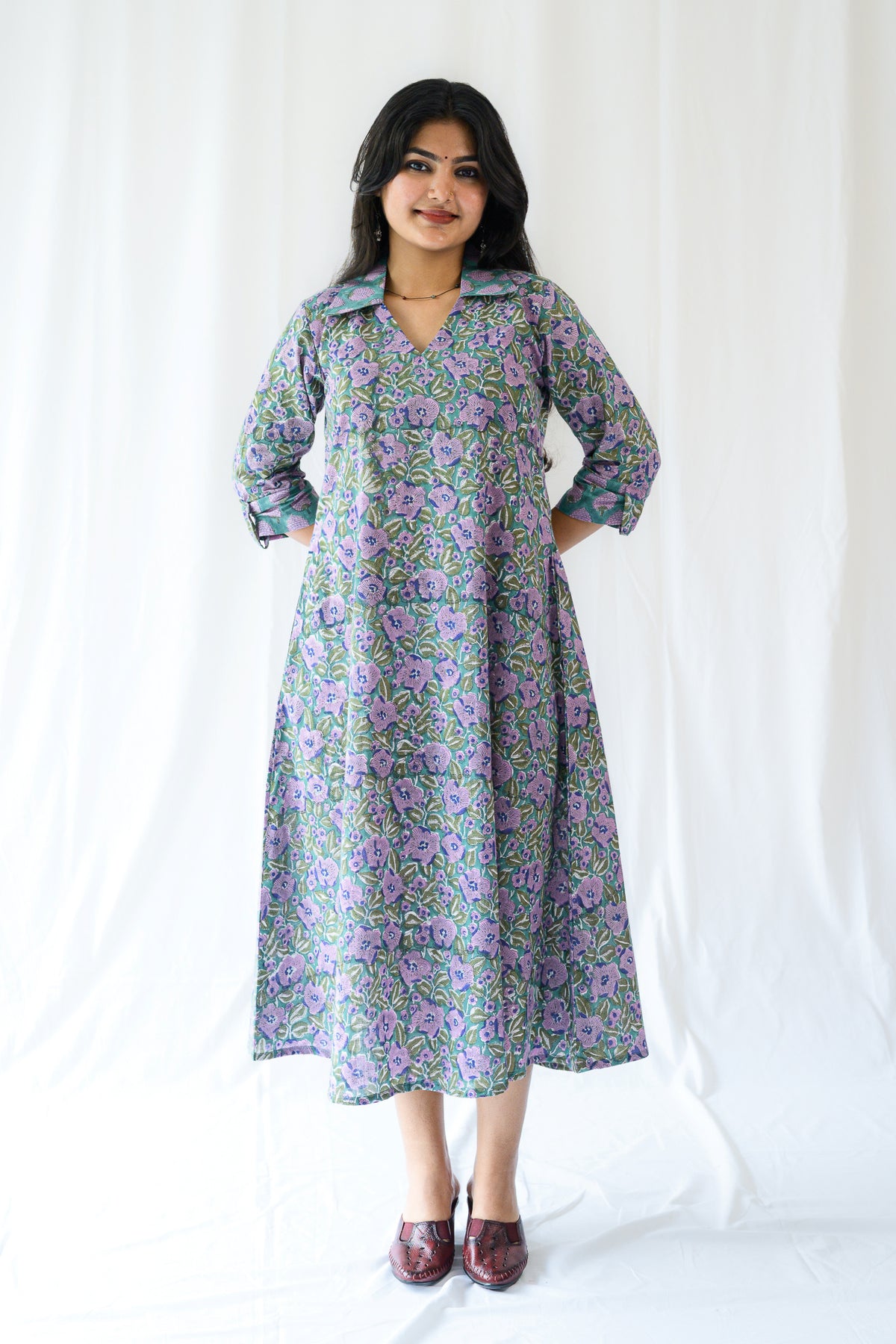 Rita Sanganeri Shirt Collar Dress