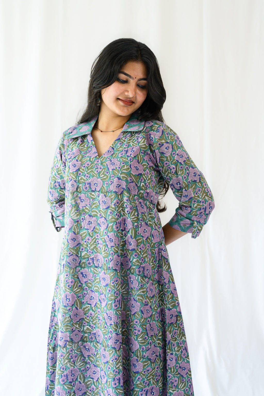 Rita Sanganeri Shirt Collar Dress