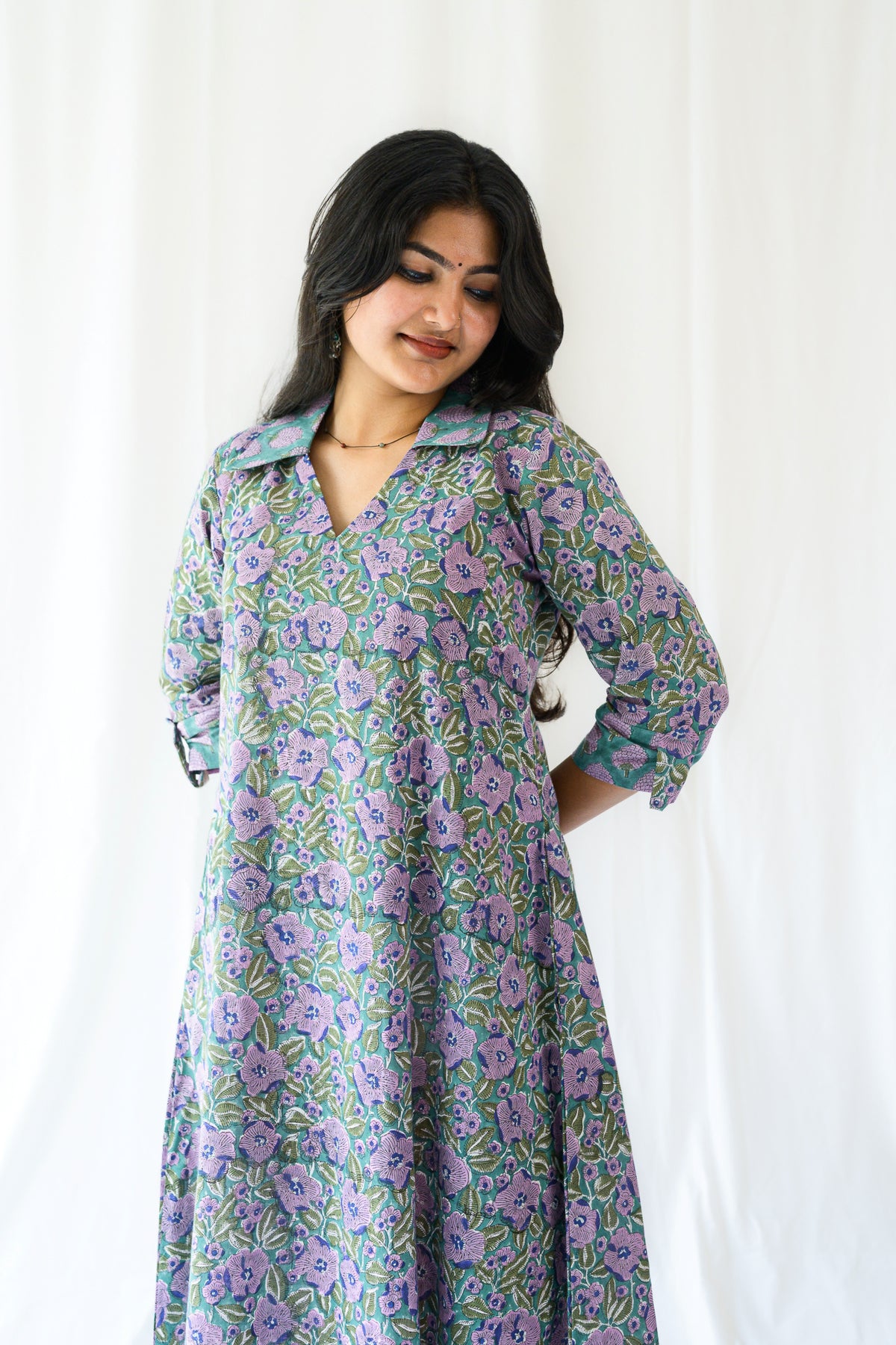 Rita Sanganeri Shirt Collar Dress