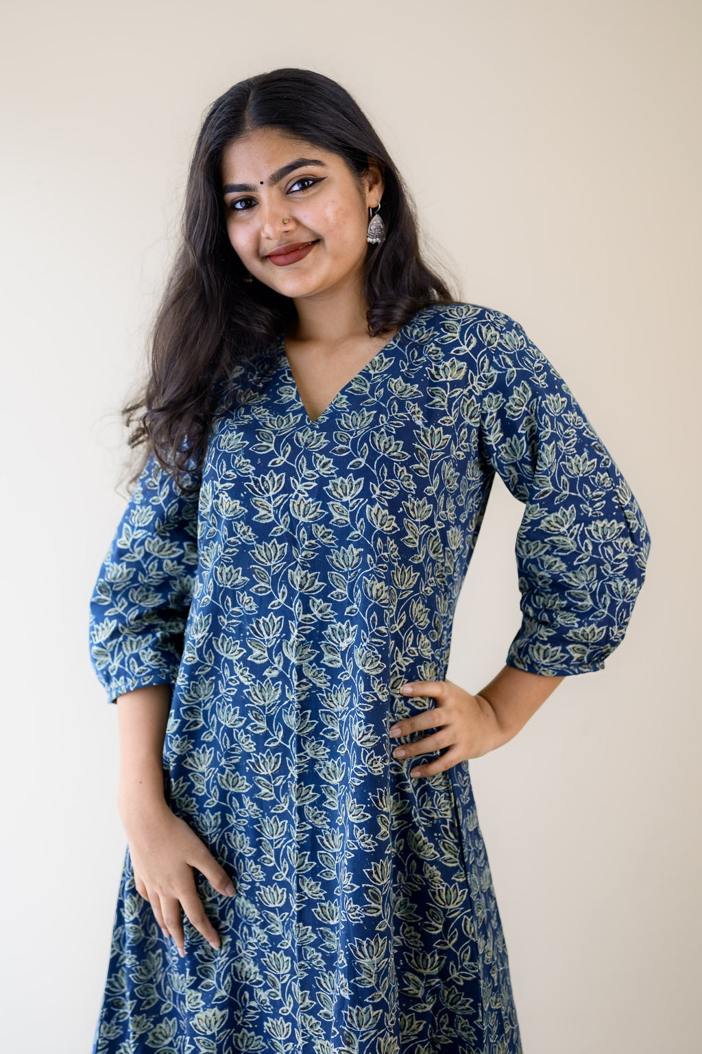 Meherika Indigo Ajrakh Dress