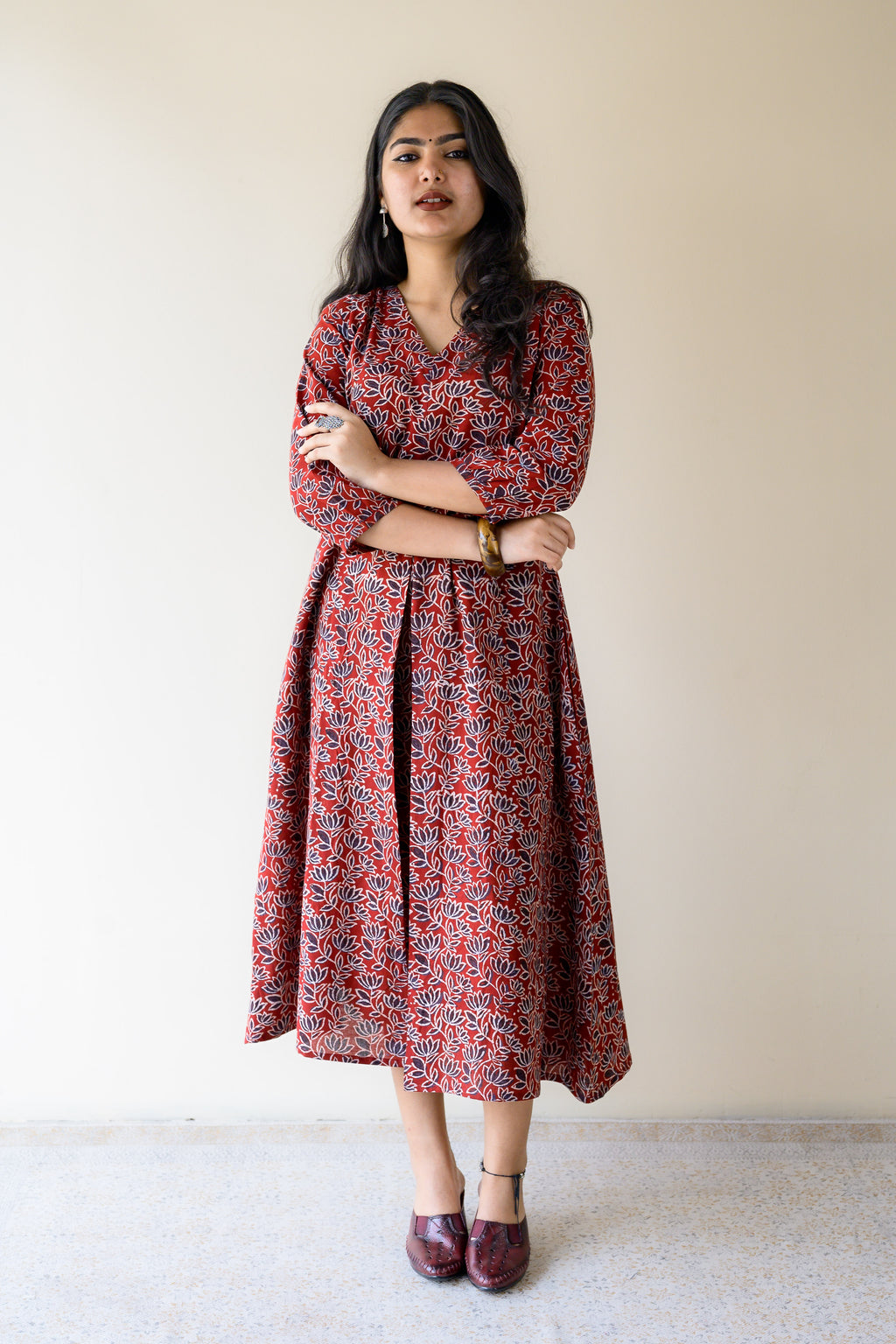 Meherika Madder Red Ajrakh Dress