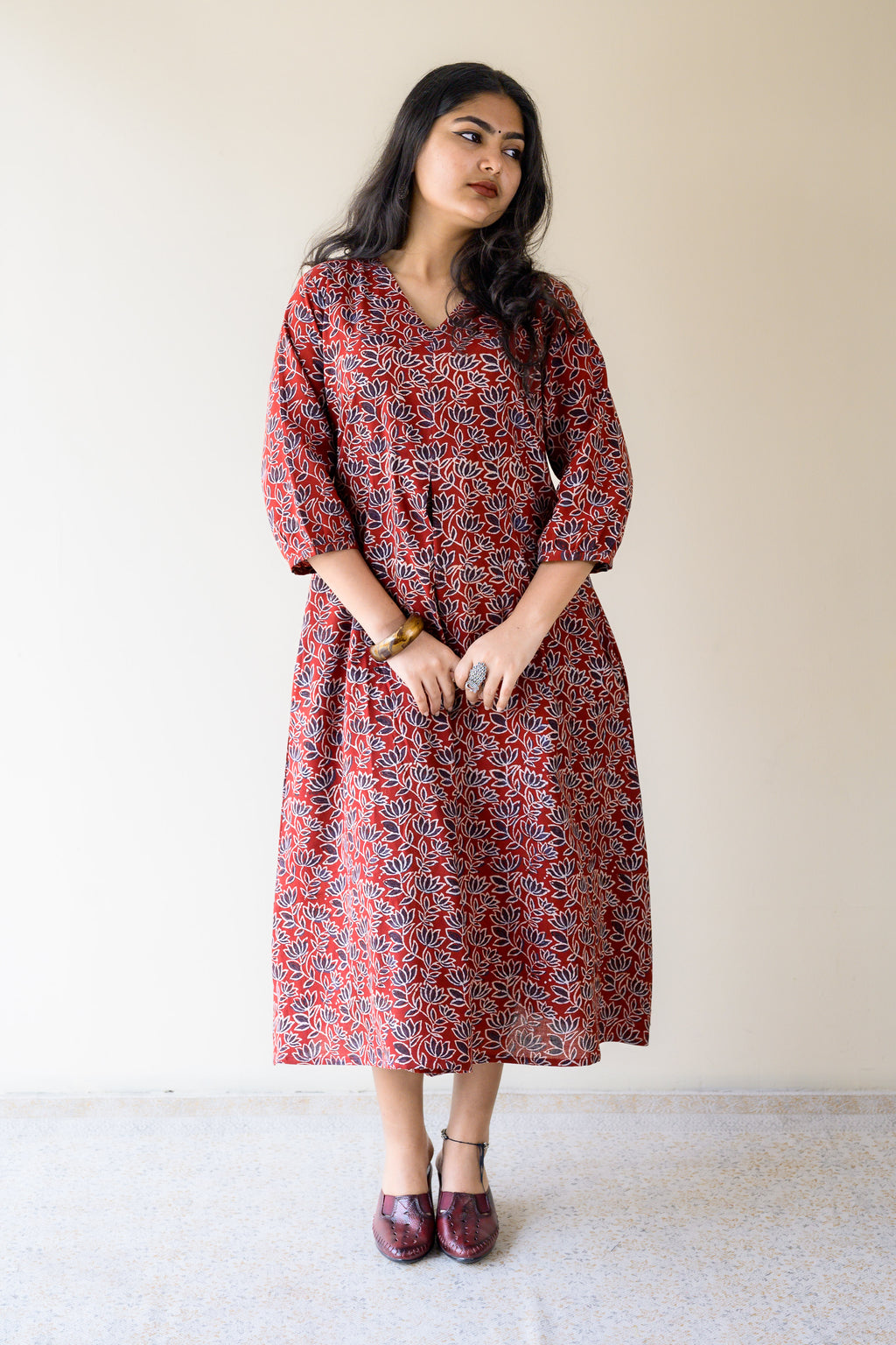 Meherika Madder Red Ajrakh Dress
