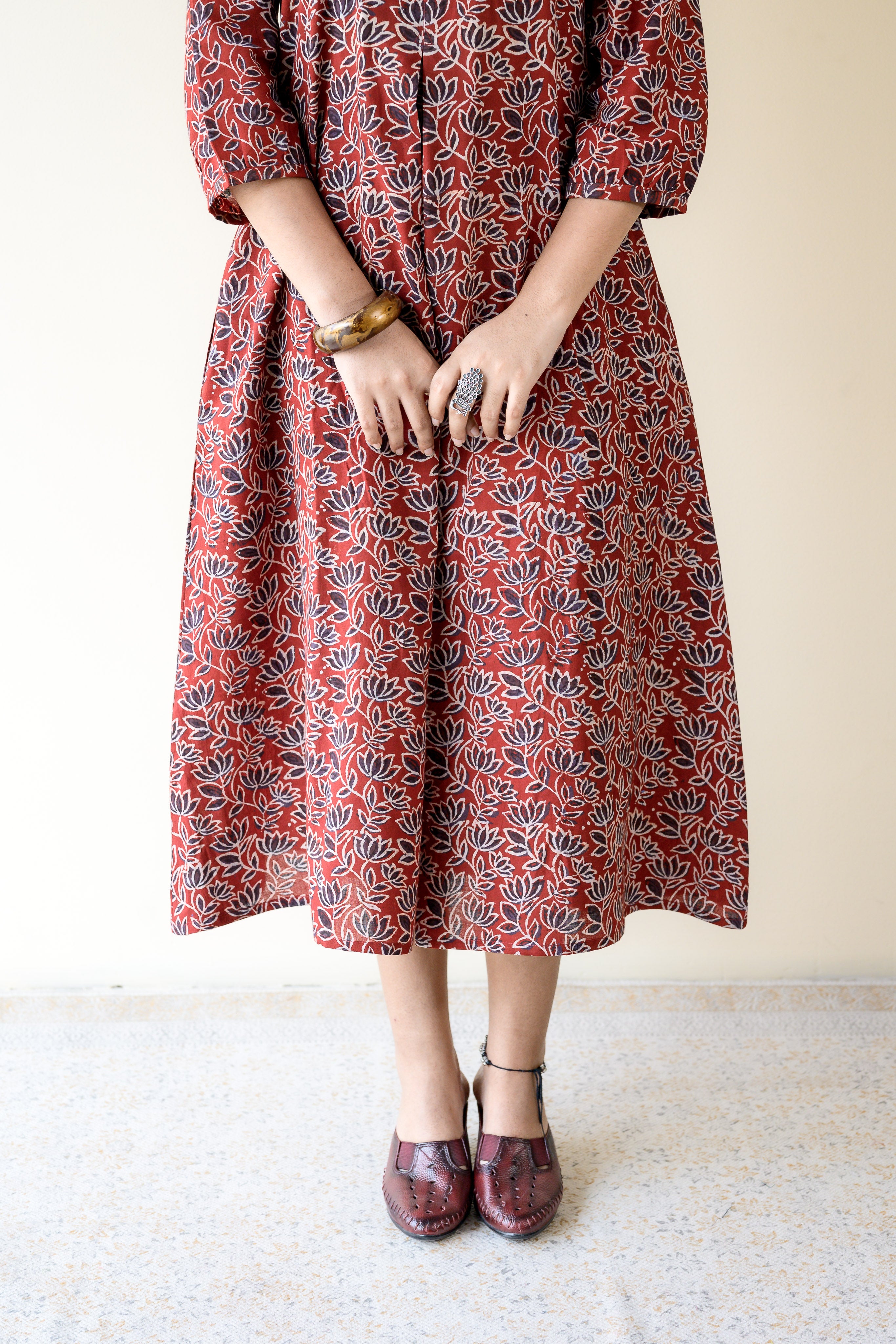 Meherika Madder Red Ajrakh Dress