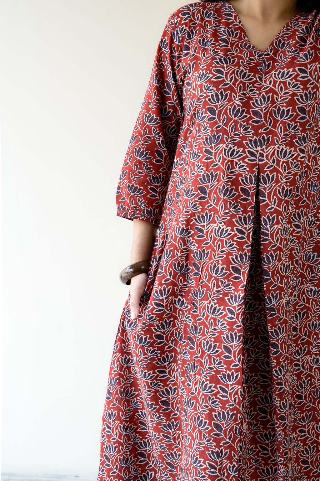 Meherika Madder Red Ajrakh Dress