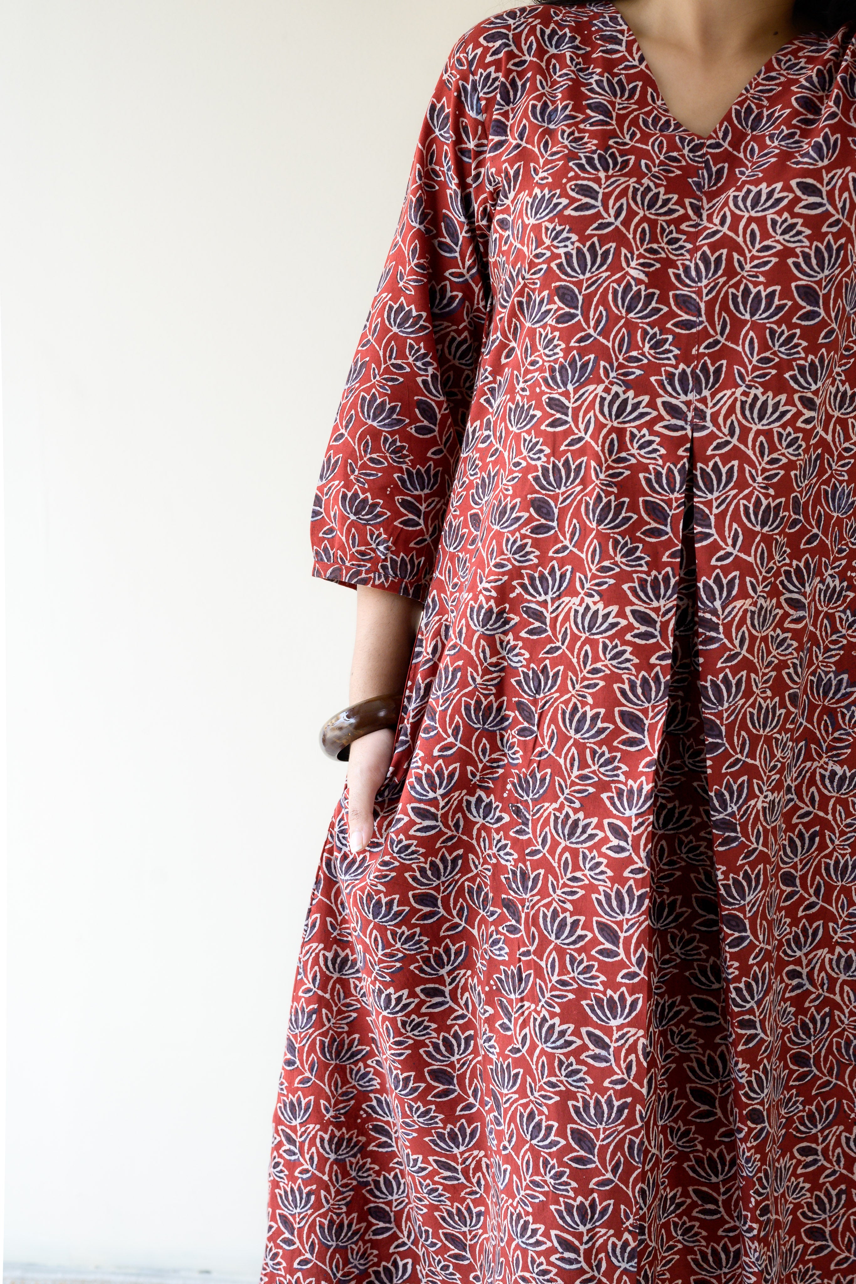 Meherika Madder Red Ajrakh Dress
