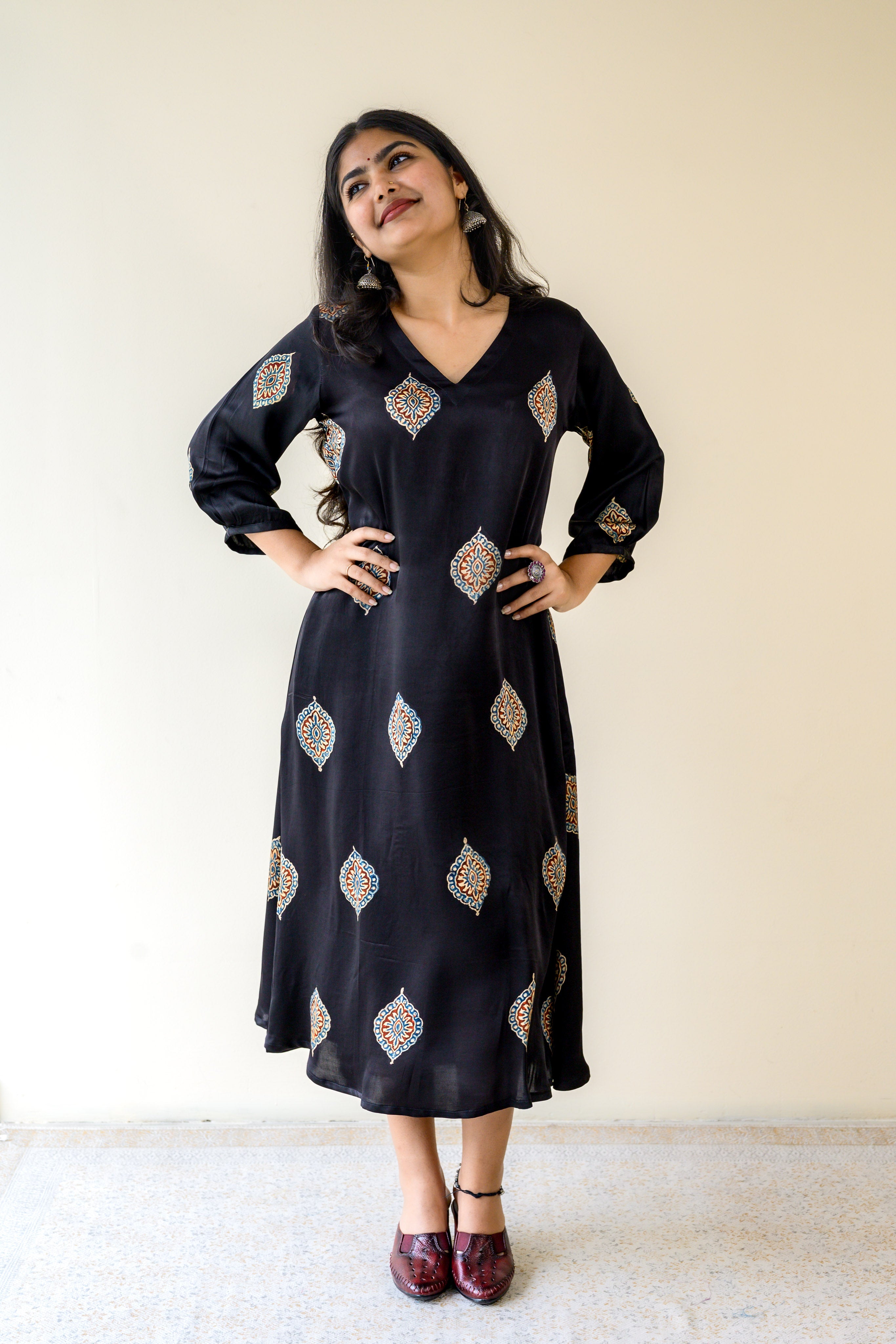 Zinaya Modal Ajrakh Dress