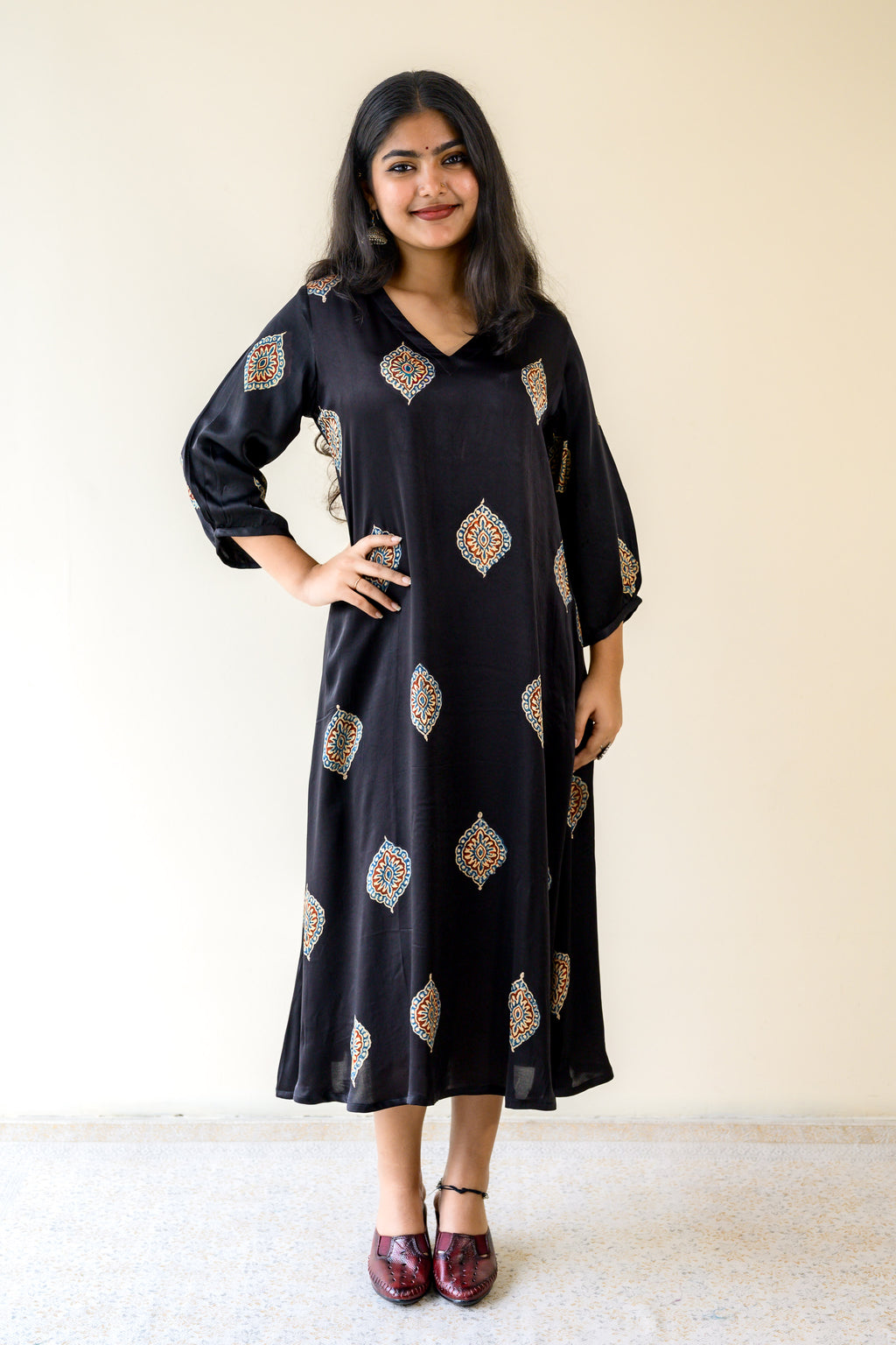 Zinaya Modal Ajrakh Dress