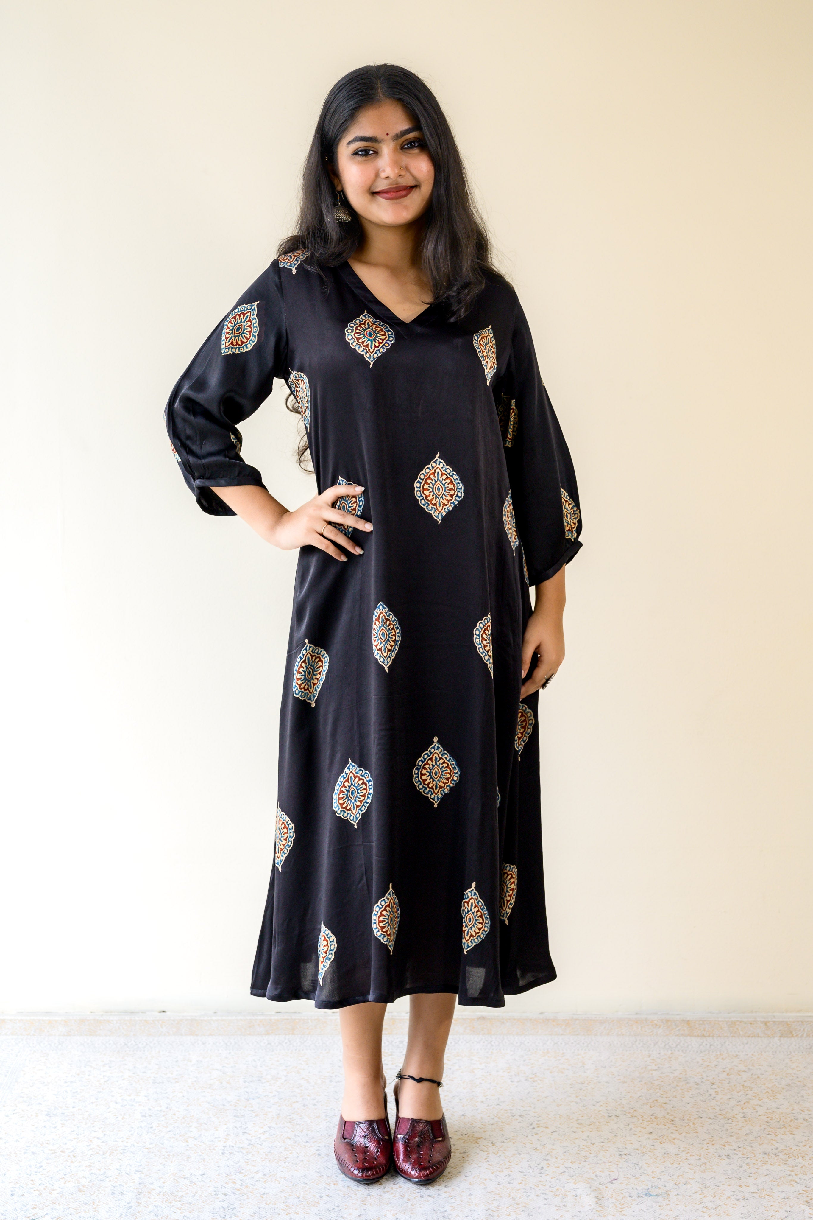 Zinaya Modal Ajrakh Dress