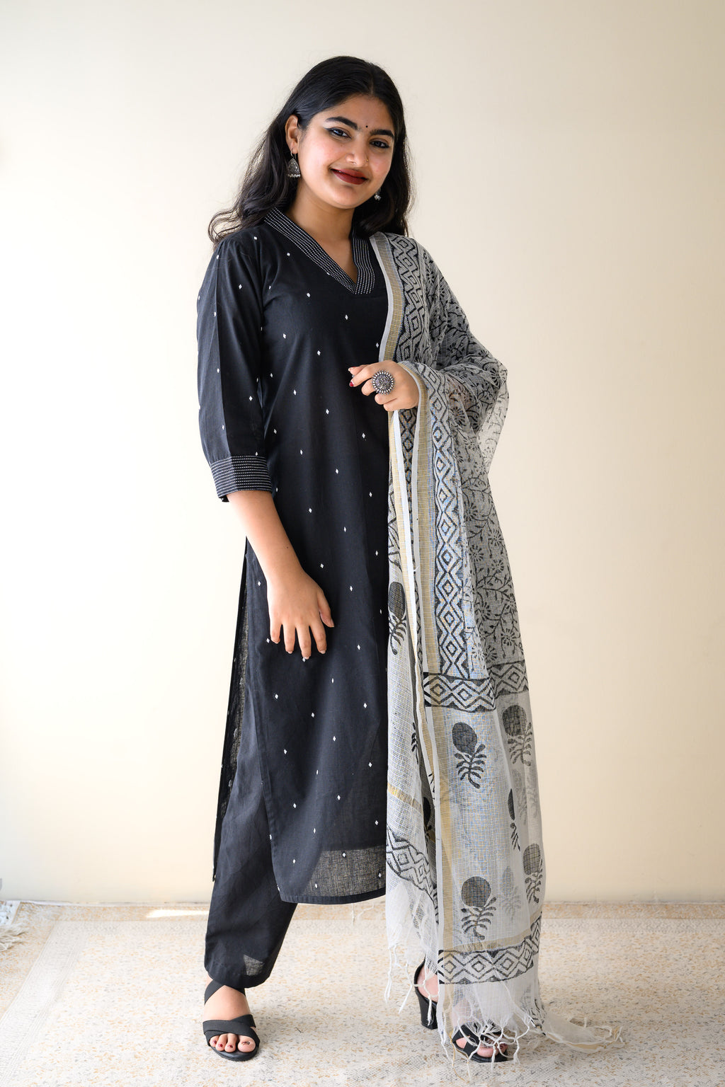 Set of 2- Aurelle South Cotton Kurta & Pants Set