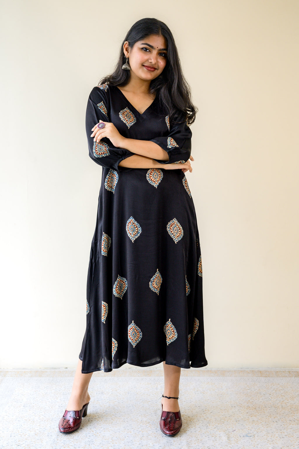 Zinaya Modal Ajrakh Dress
