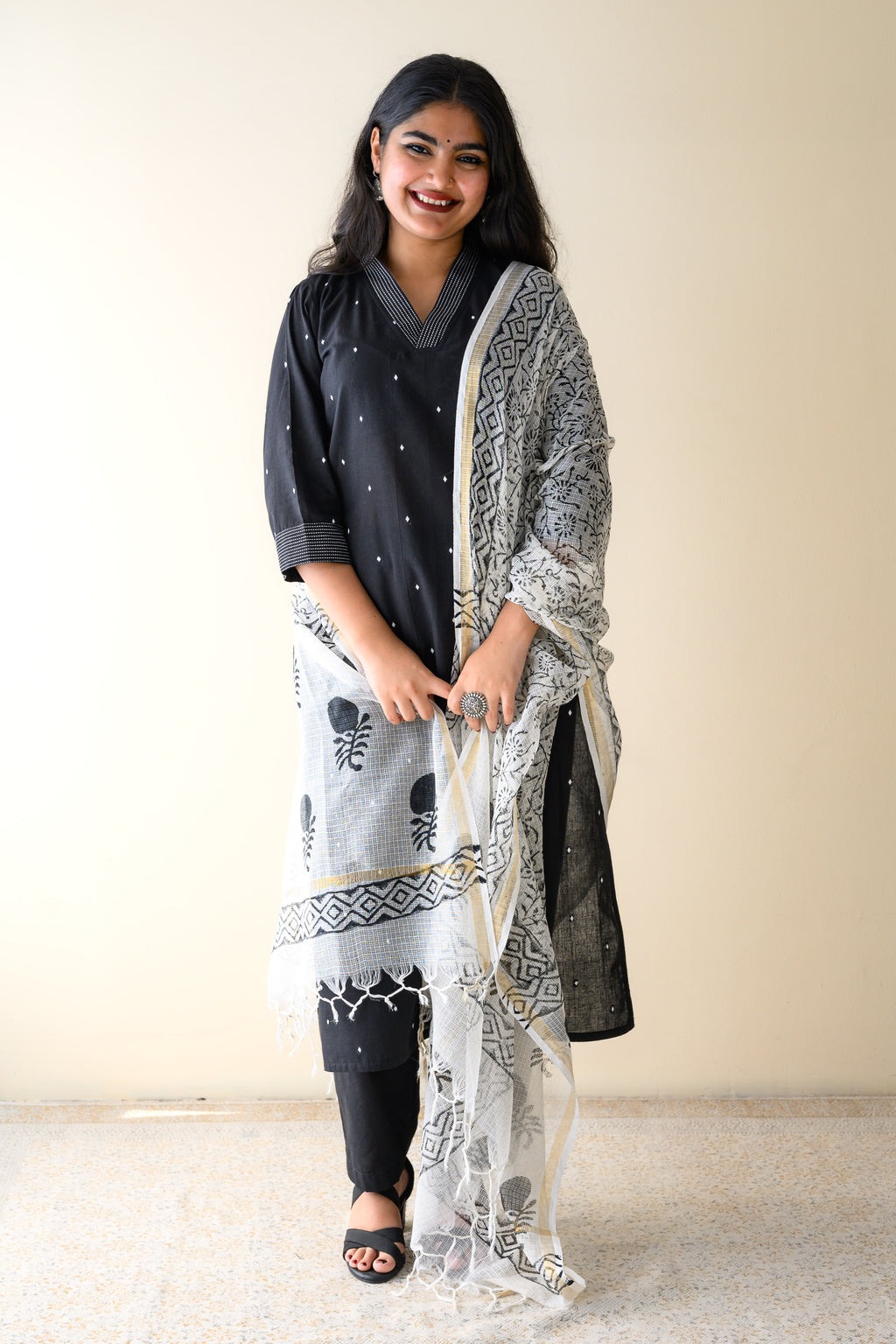 Set of 2- Aurelle South Cotton Kurta & Pants Set