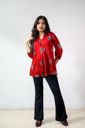 Red Pihu Blooms Modal Short top
