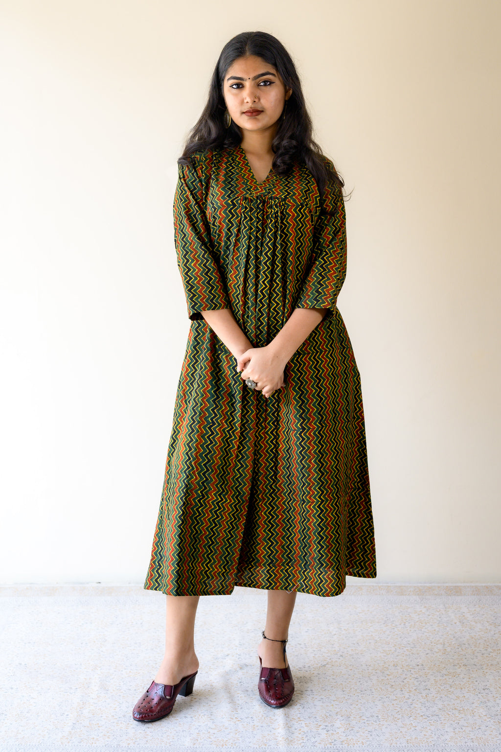 Araaya Ajrakh Stripes Dress