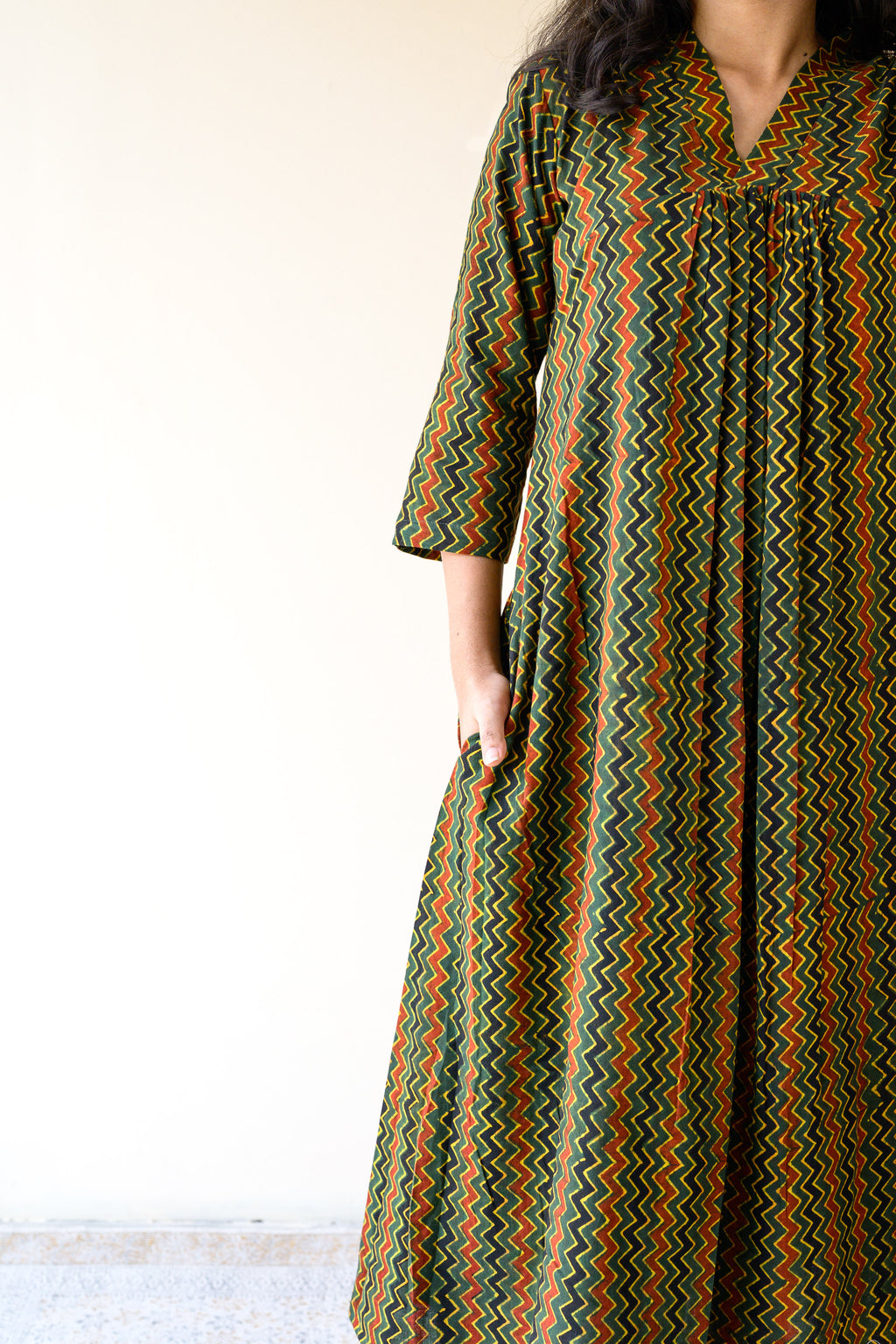 Araaya Ajrakh Stripes Dress