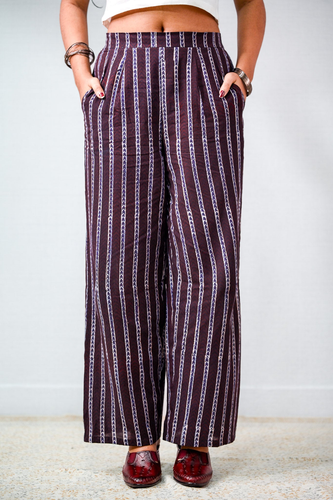 Zeraya Coffee Ajrakh Parallel Pants