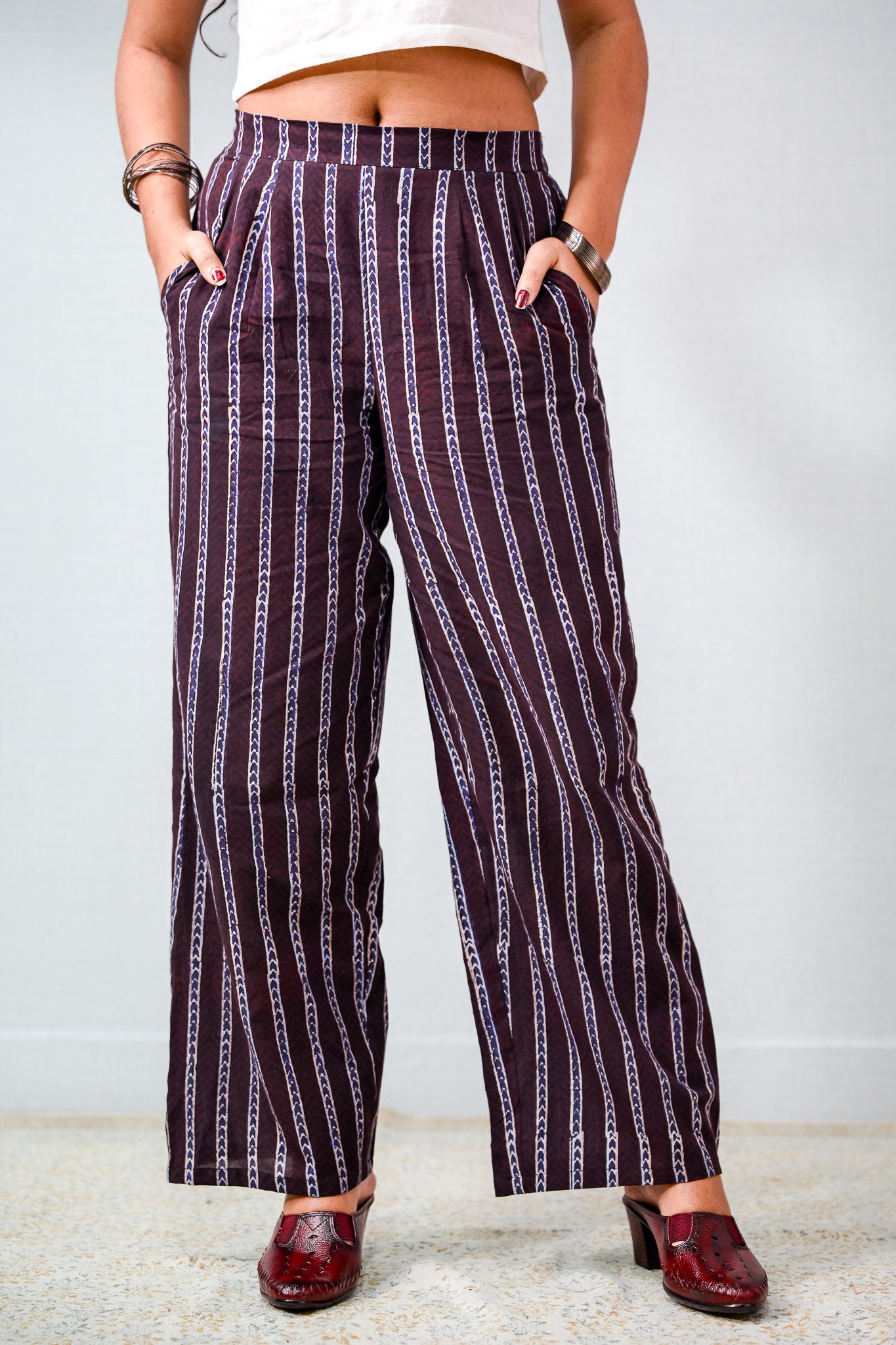 Zeraya Coffee Ajrakh Parallel Pants