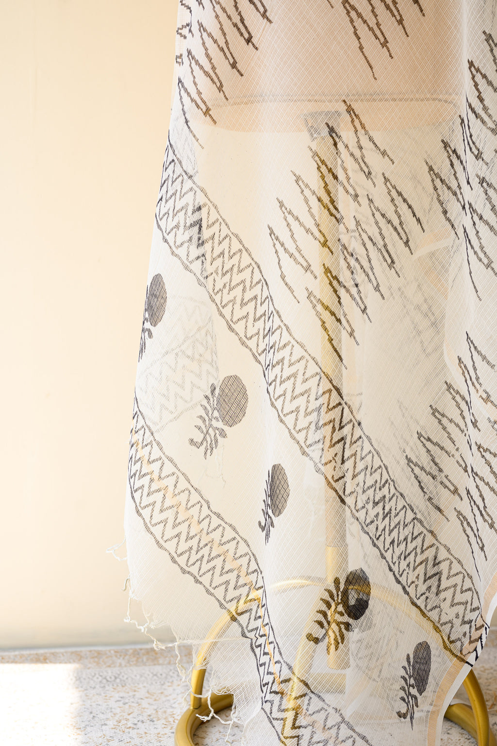 Noor Handblock Kota Doria Dupatta