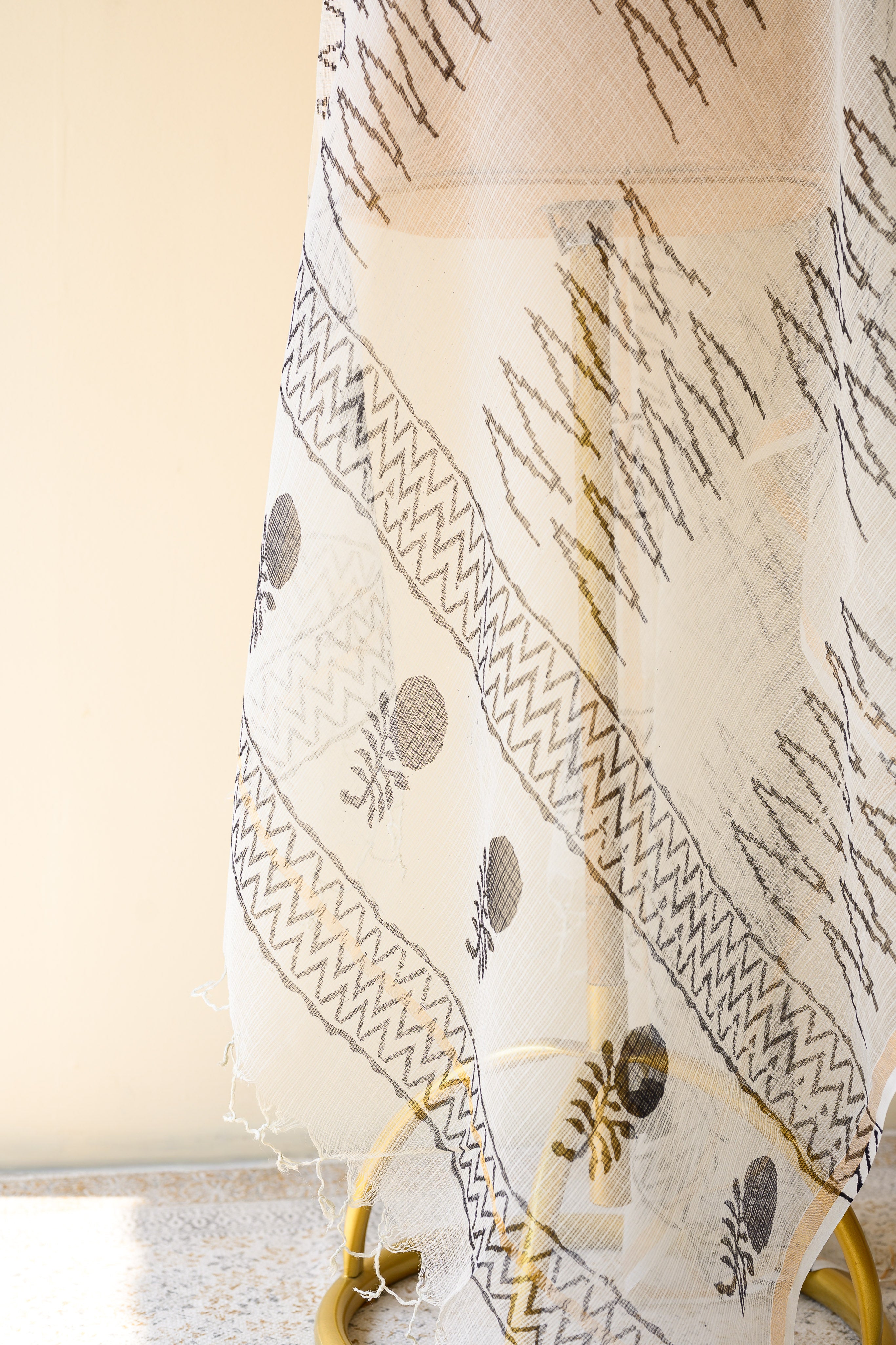Noor Handblock Kota Doria Dupatta