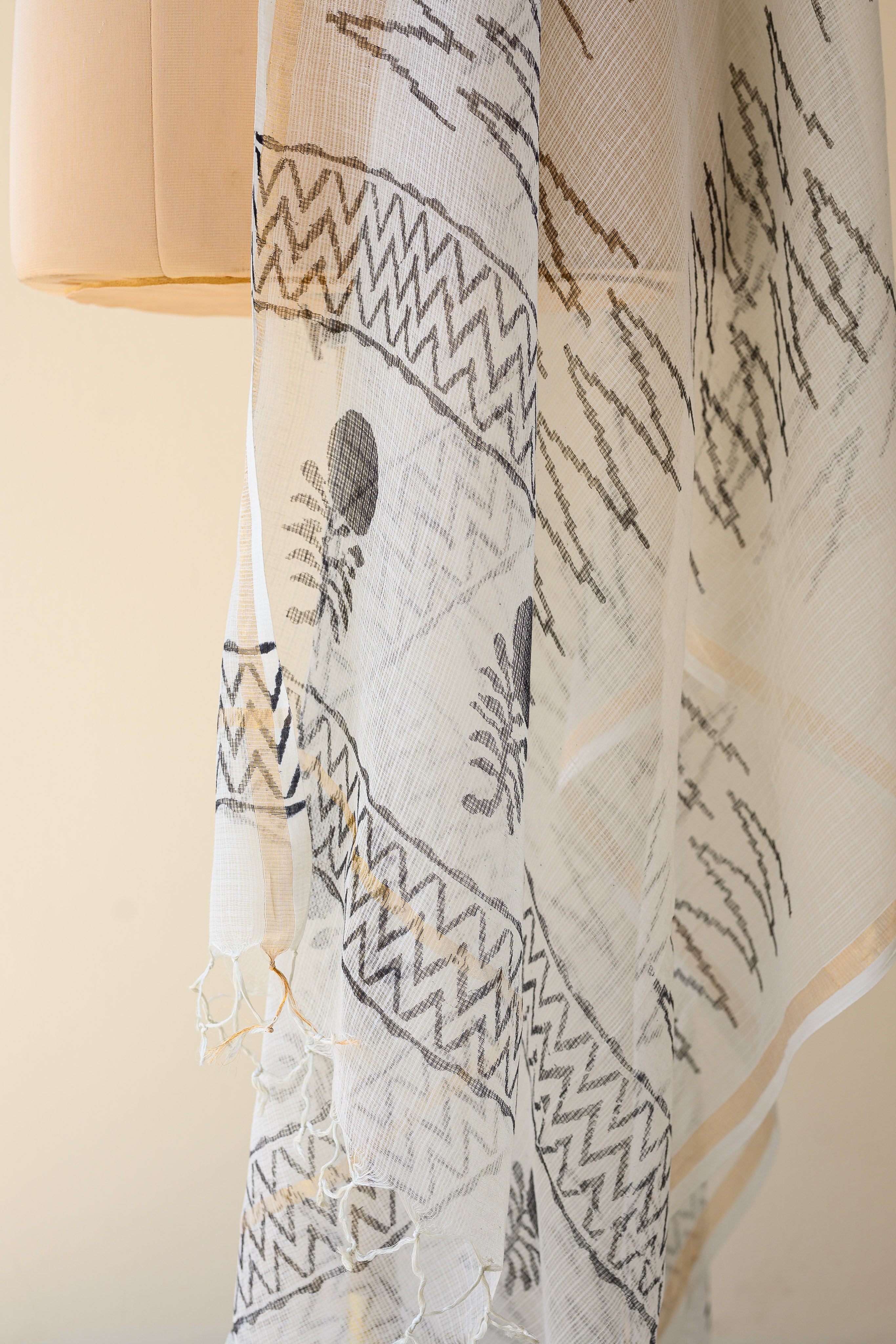 Noor Handblock Kota Doria Dupatta