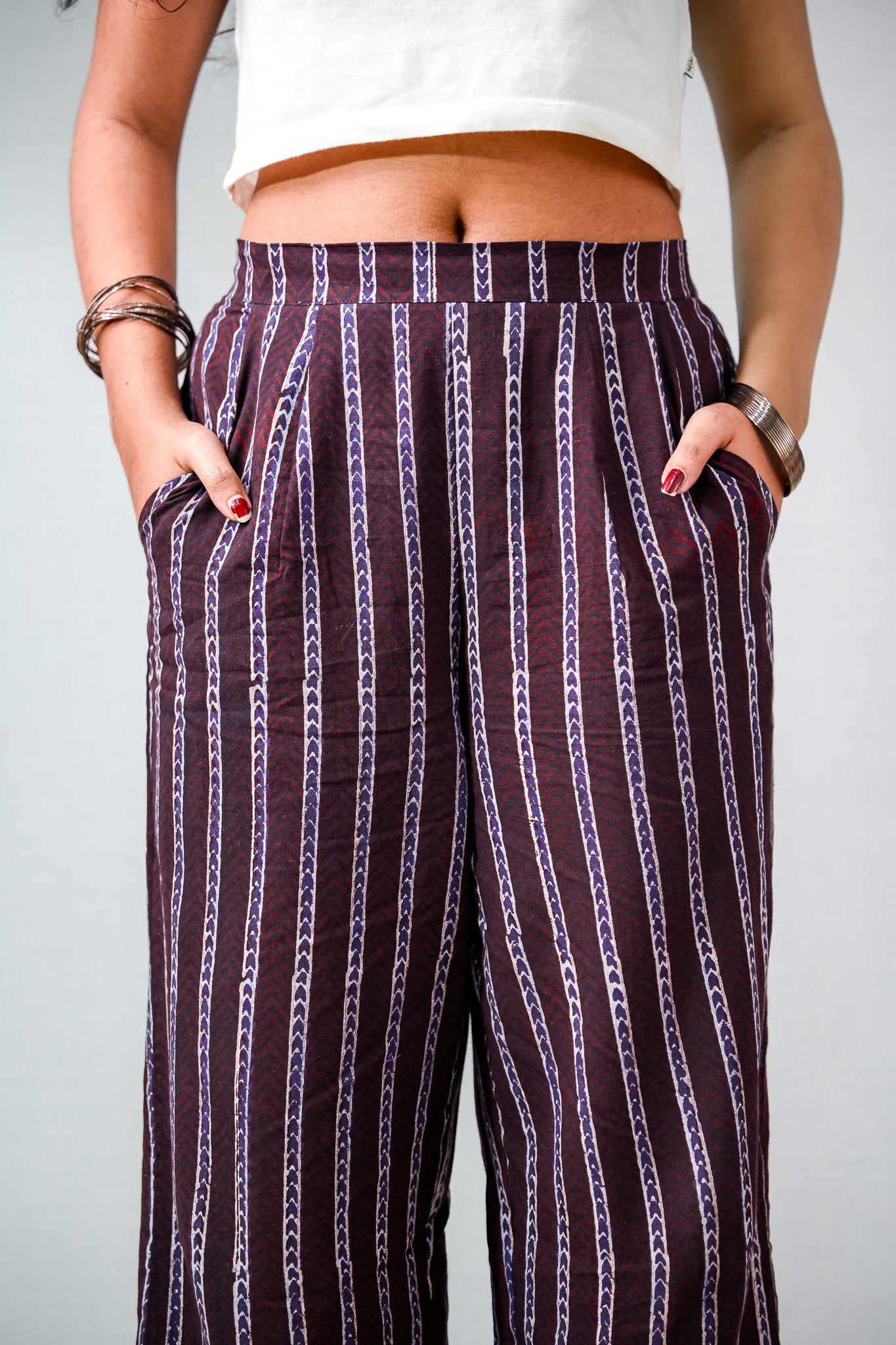 Zeraya Coffee Ajrakh Parallel Pants