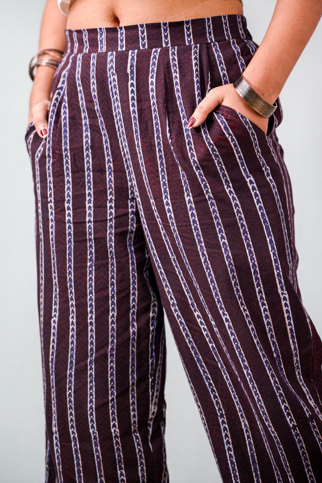 Zeraya Coffee Ajrakh Parallel Pants