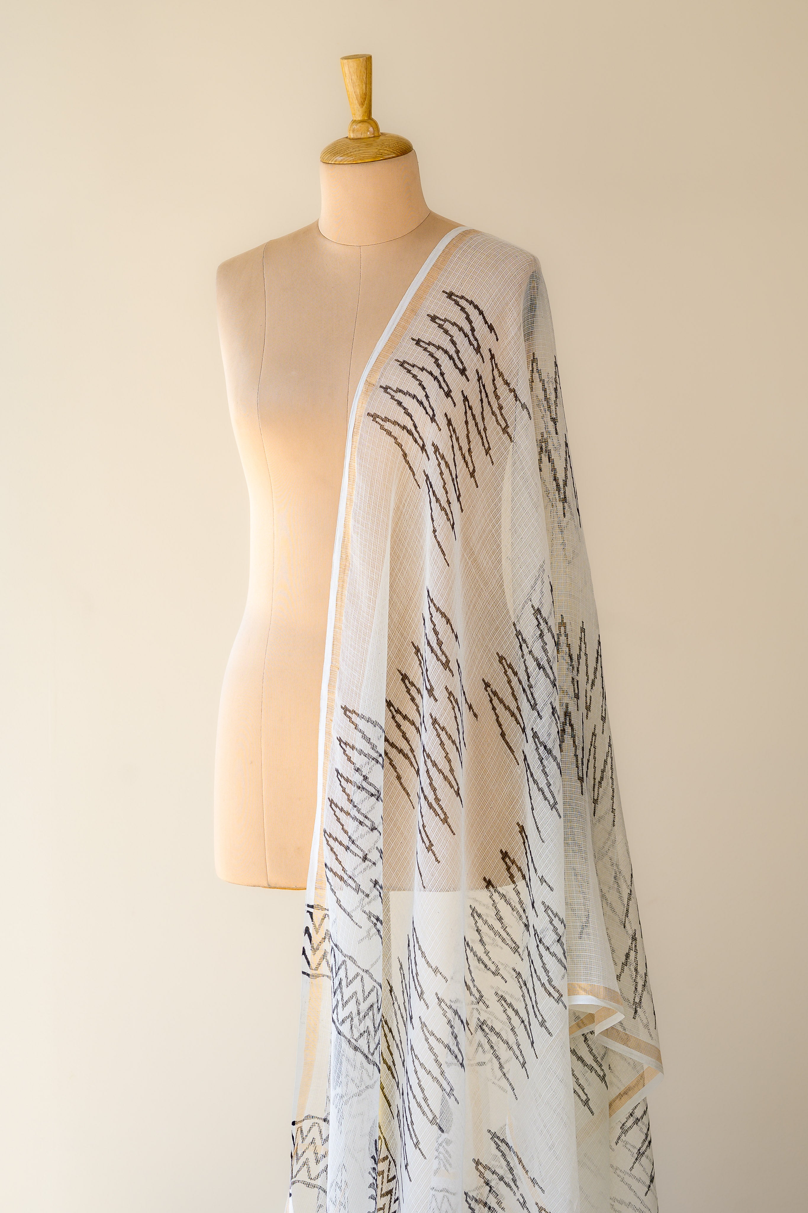Noor Handblock Kota Doria Dupatta