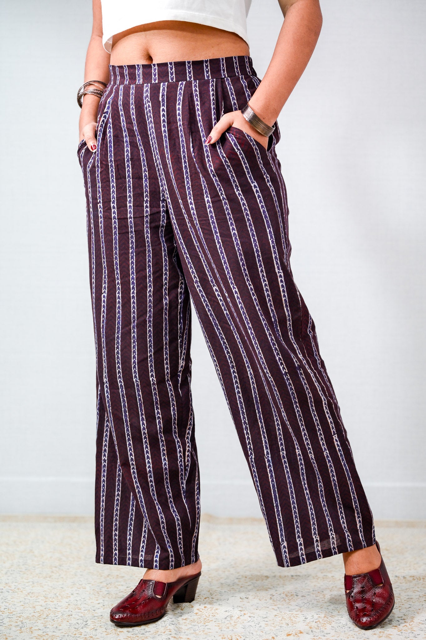 Zeraya Coffee Ajrakh Parallel Pants