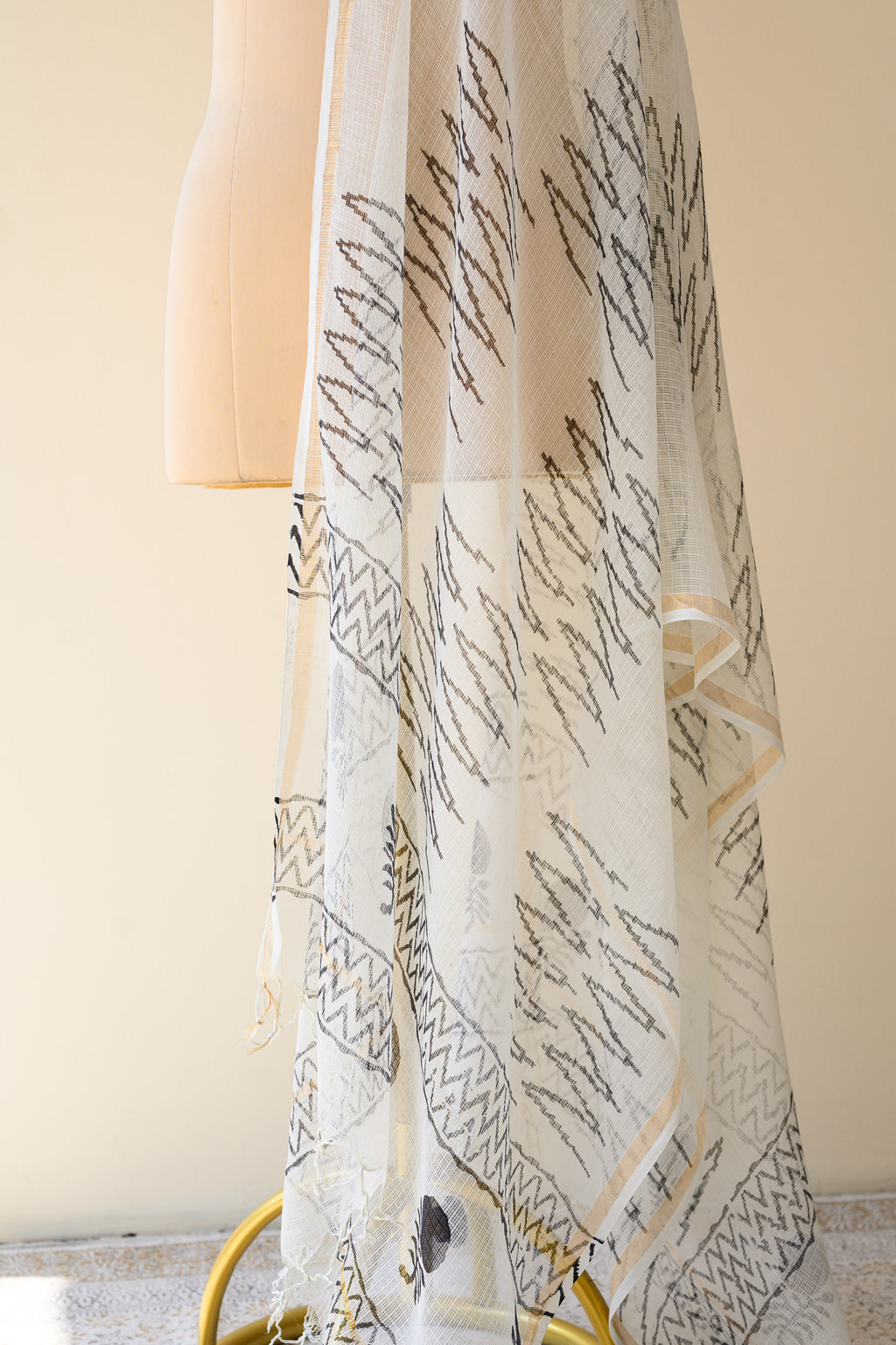 Noor Handblock Kota Doria Dupatta