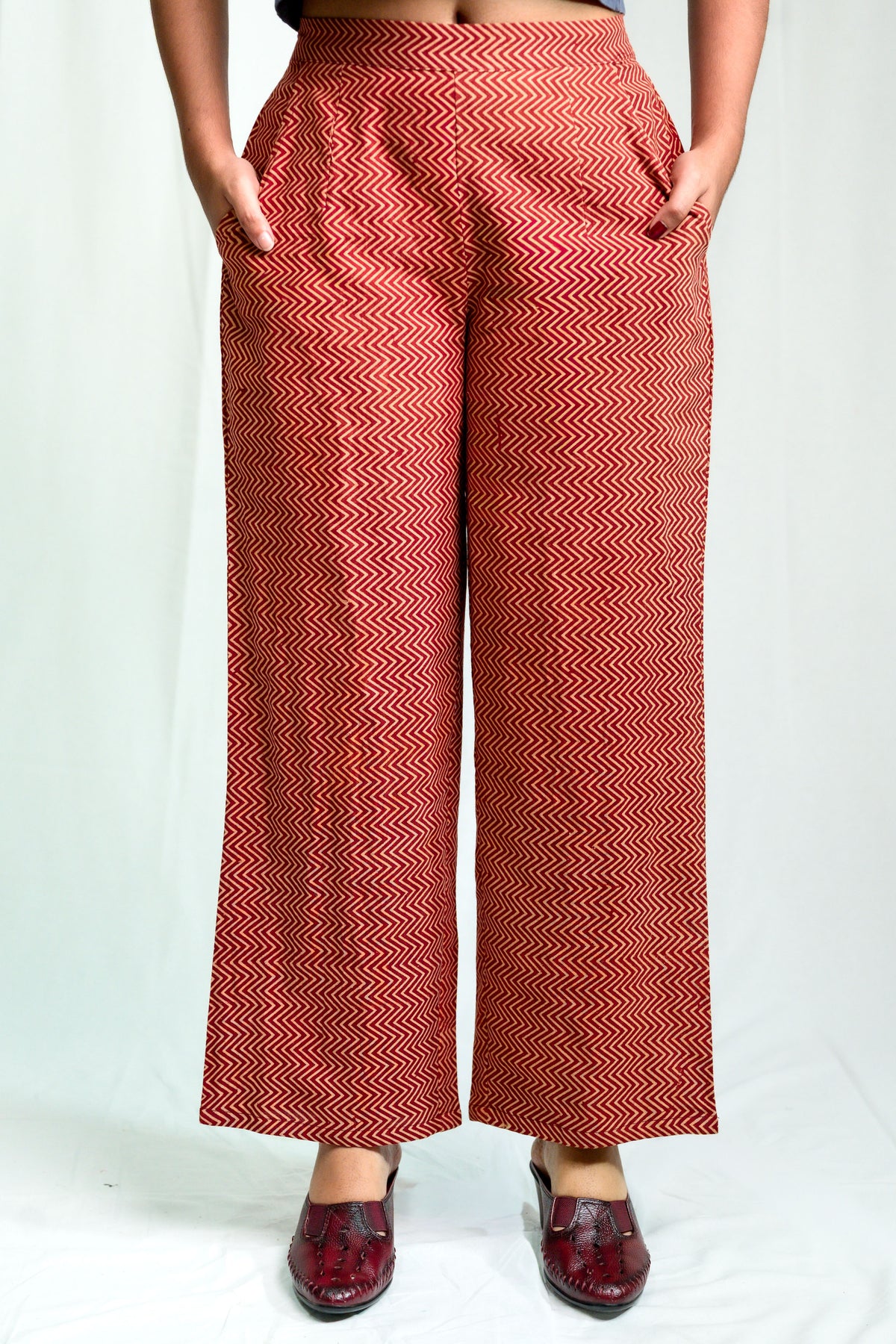 Madder Stripes Pure Cotton Parallel Pants