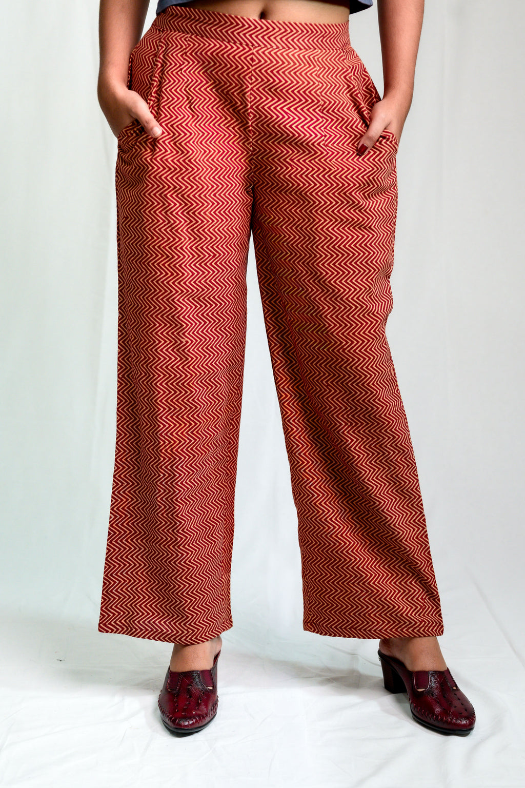Madder Stripes Pure Cotton Parallel Pants