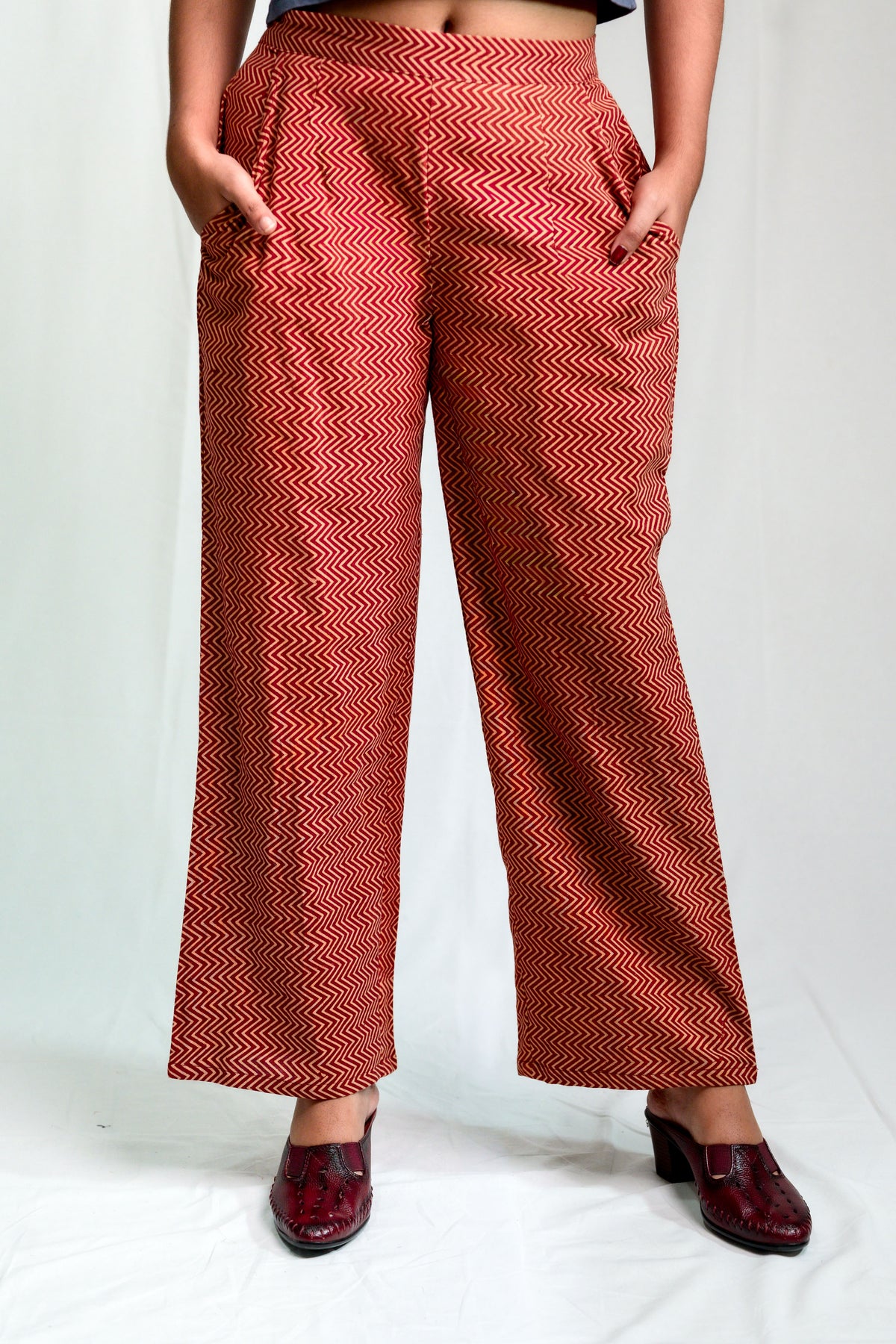 Madder Stripes Pure Cotton Parallel Pants